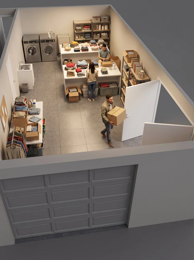 Artist rendering of the Thrive Center donation sorting room