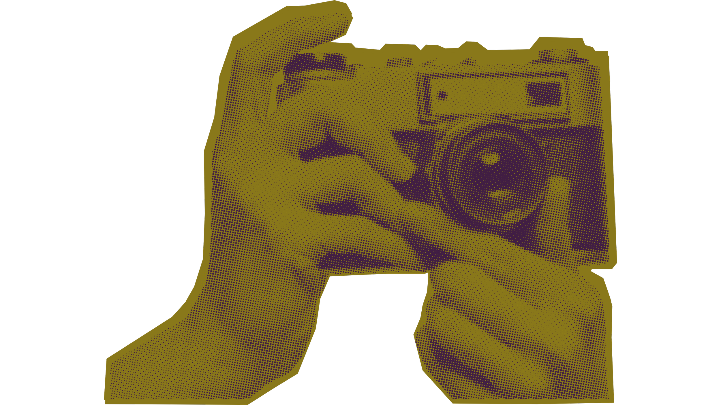 A hand holding a vintage camera, with a black background.