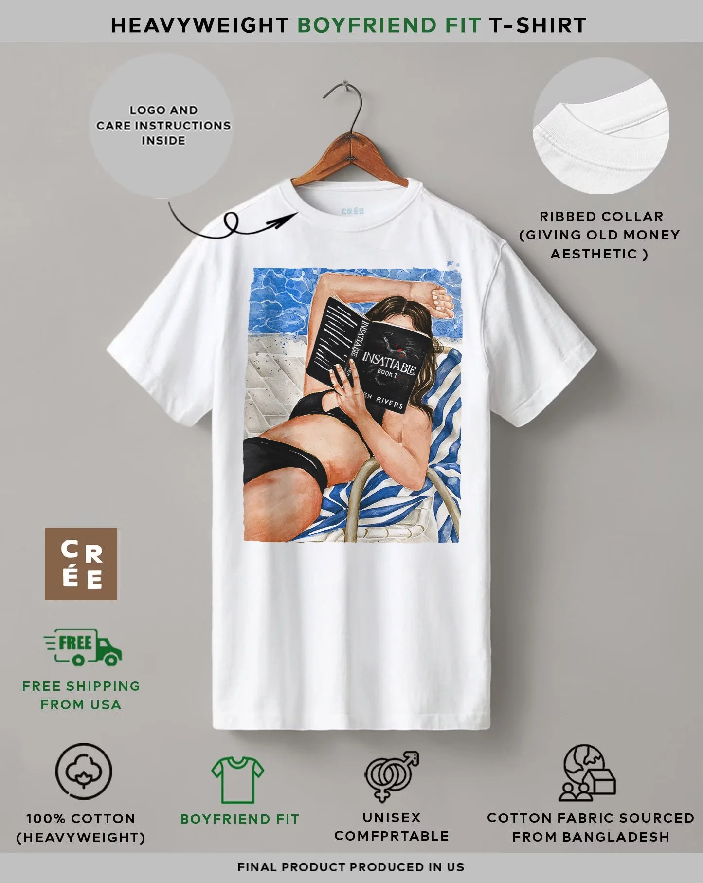 Insatiable (The Edge of Darkness, #1) book t-shirt.jpg