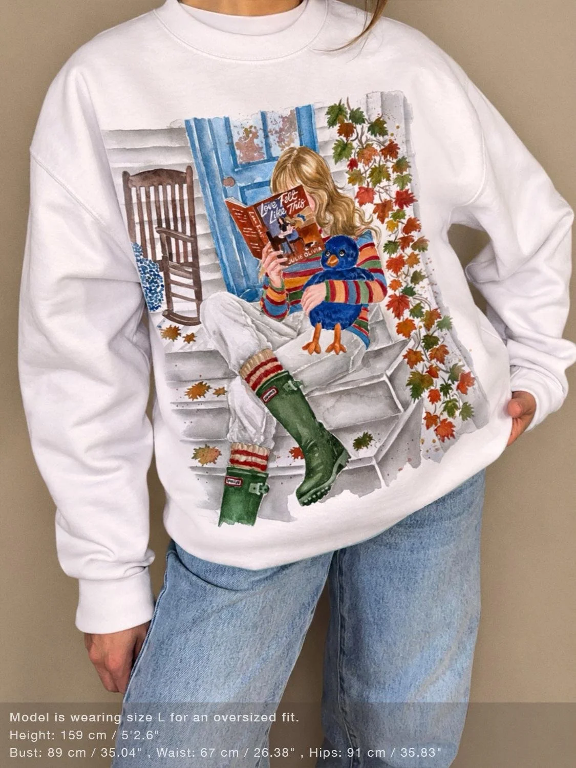 Love Felt Like This book sweatshirt | hair & skin options
