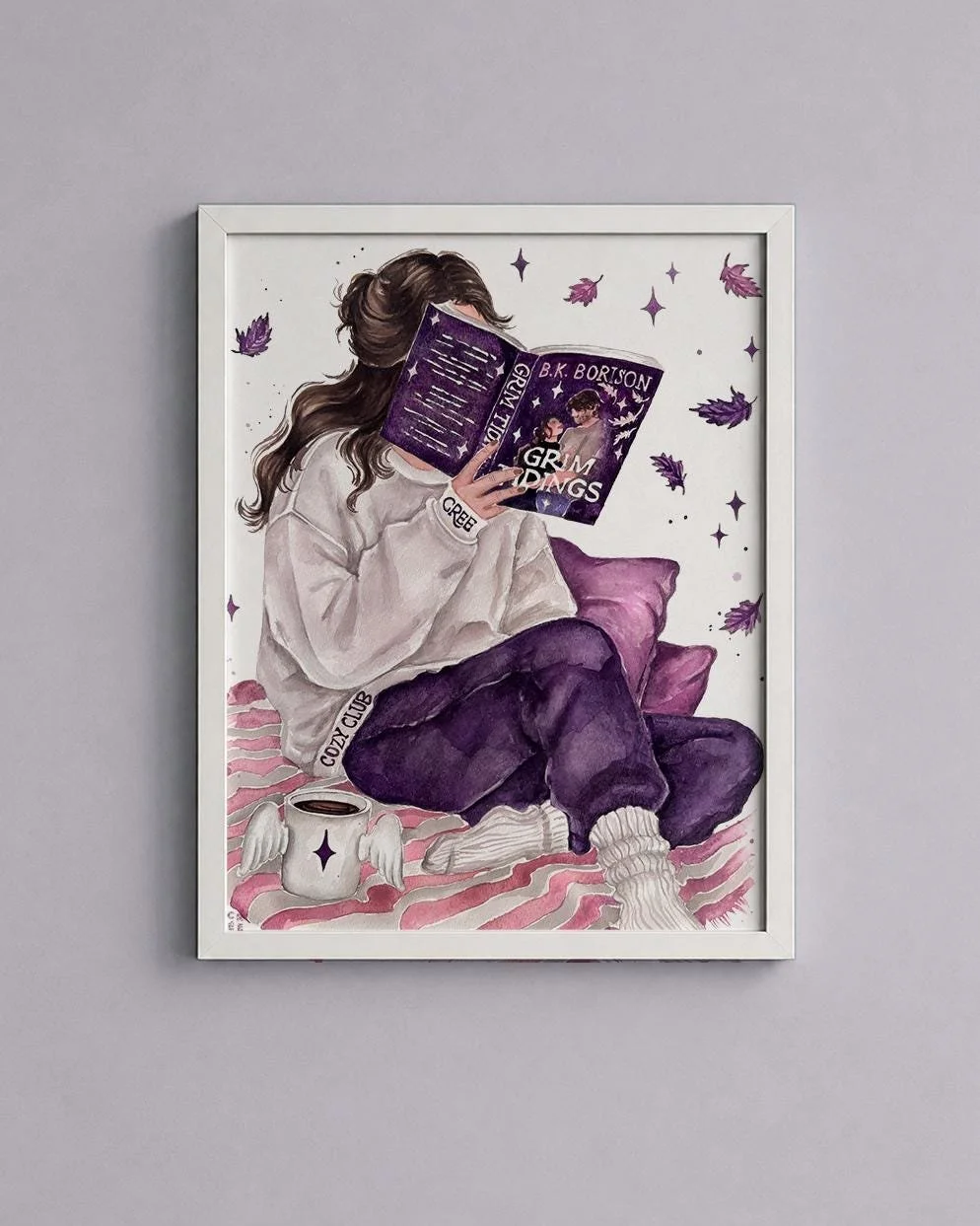 Lost and Found book art print | hair & skin options