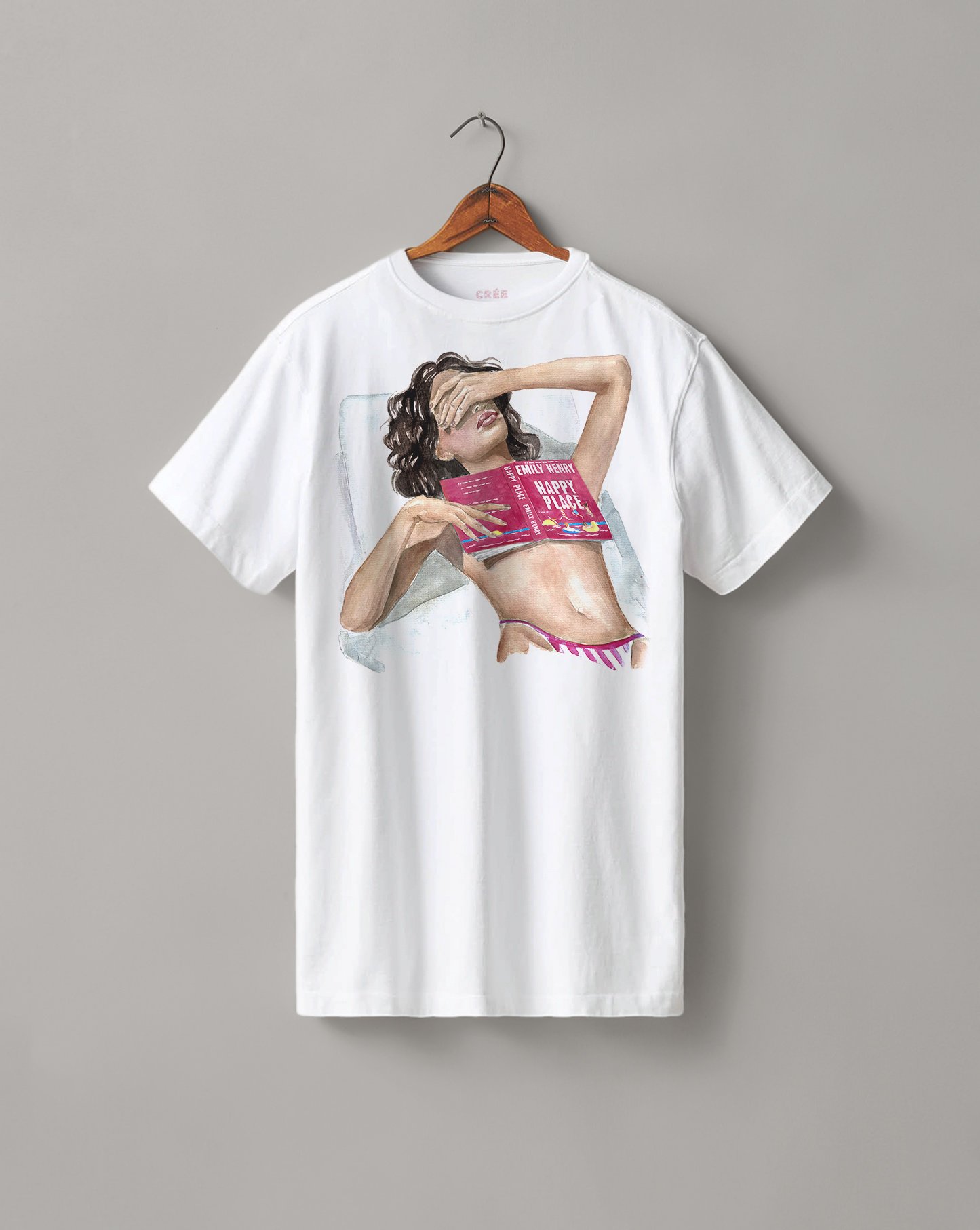 Happy Place book heavyweight boyfriend fit t-shirt Emily henry.jpg