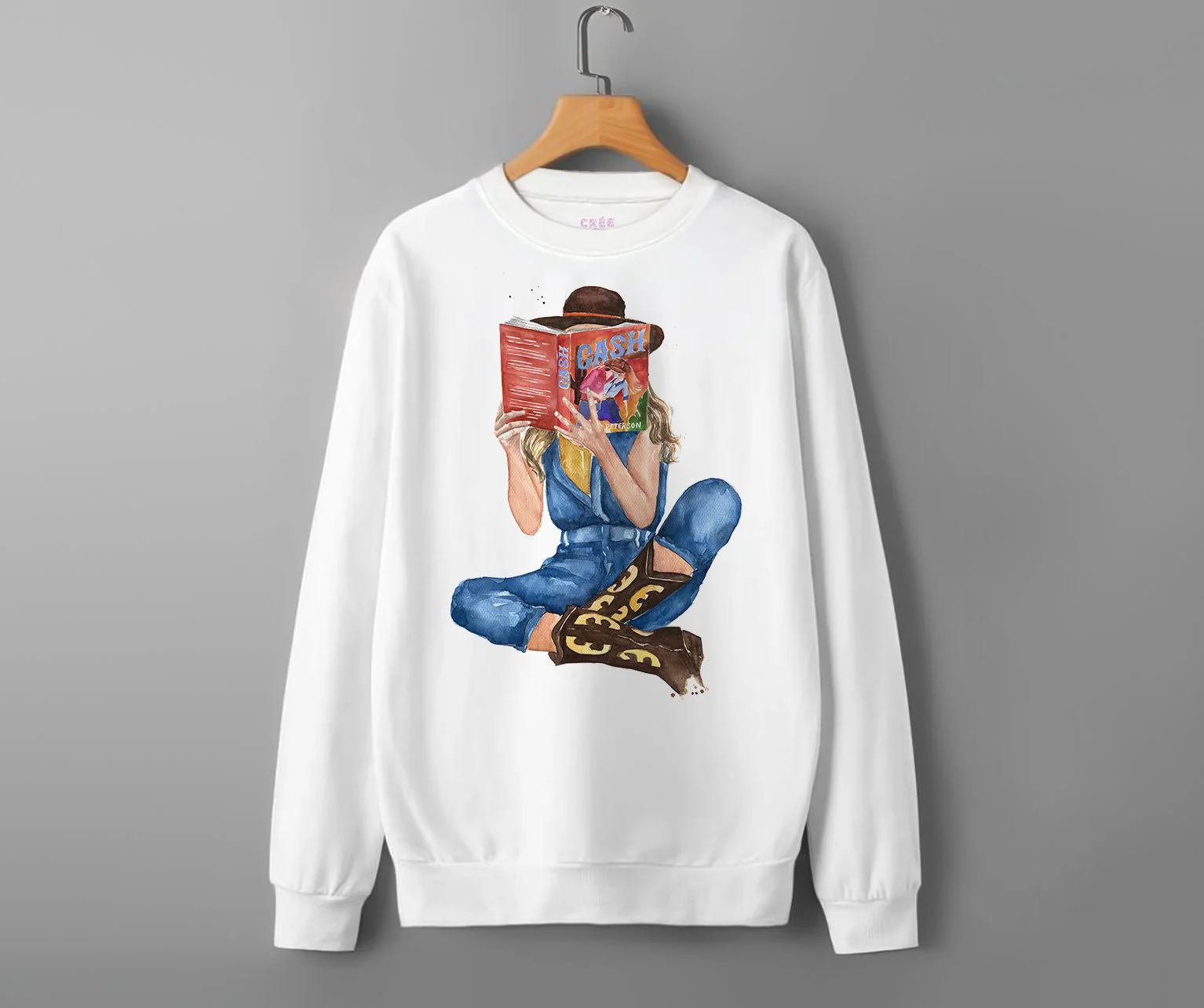 Cash book (Lucky River Ranch series) Sweatshirt | Bookish Pullover Inspired by Jessica Peterson Cowboy Romance.jpg