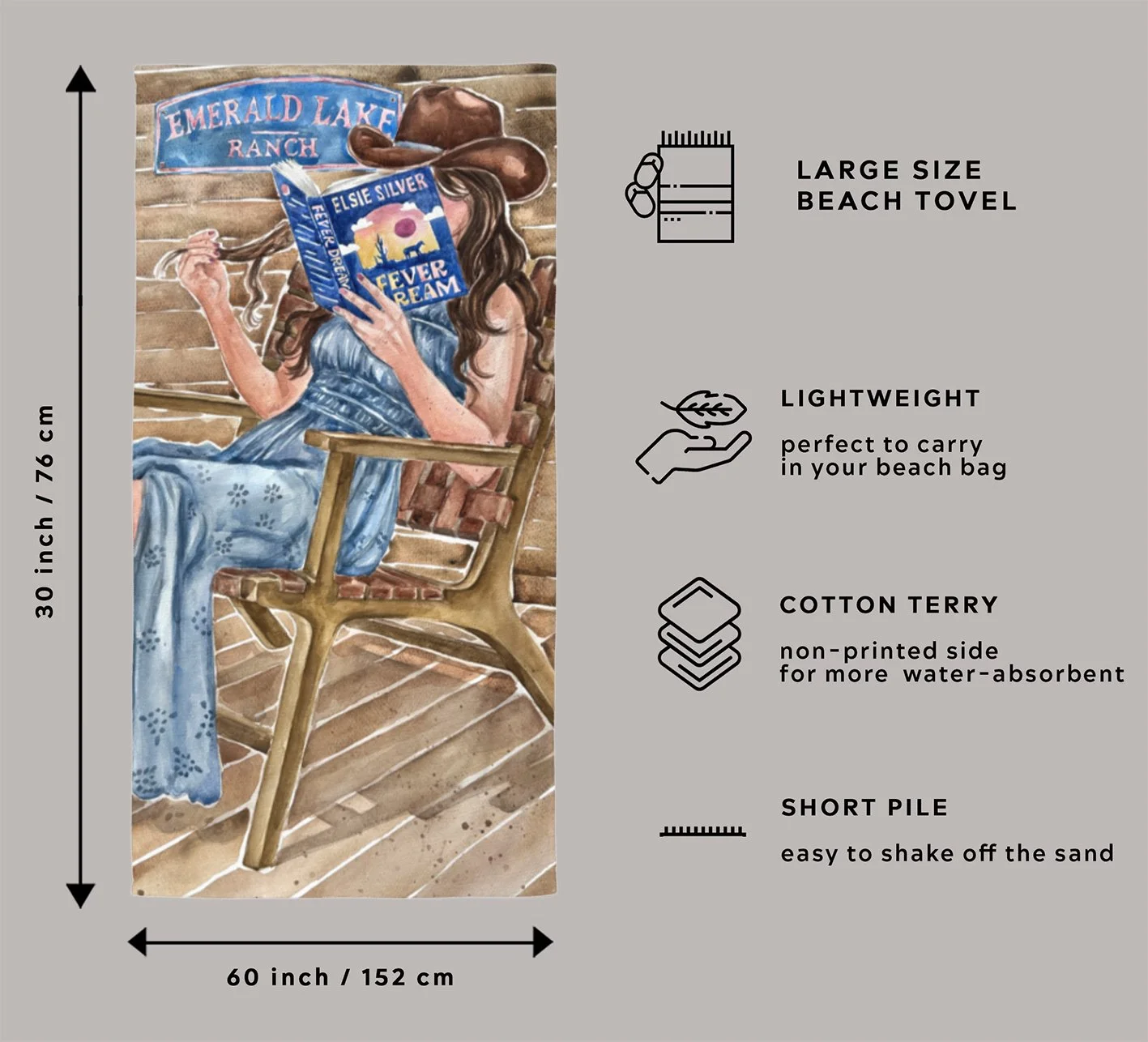 Fever Dream beach towel | Cowboy Romance summer essential.jpg
