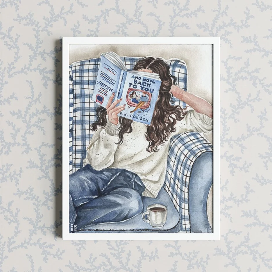 And Now, Back to You book art print | hair & skin options