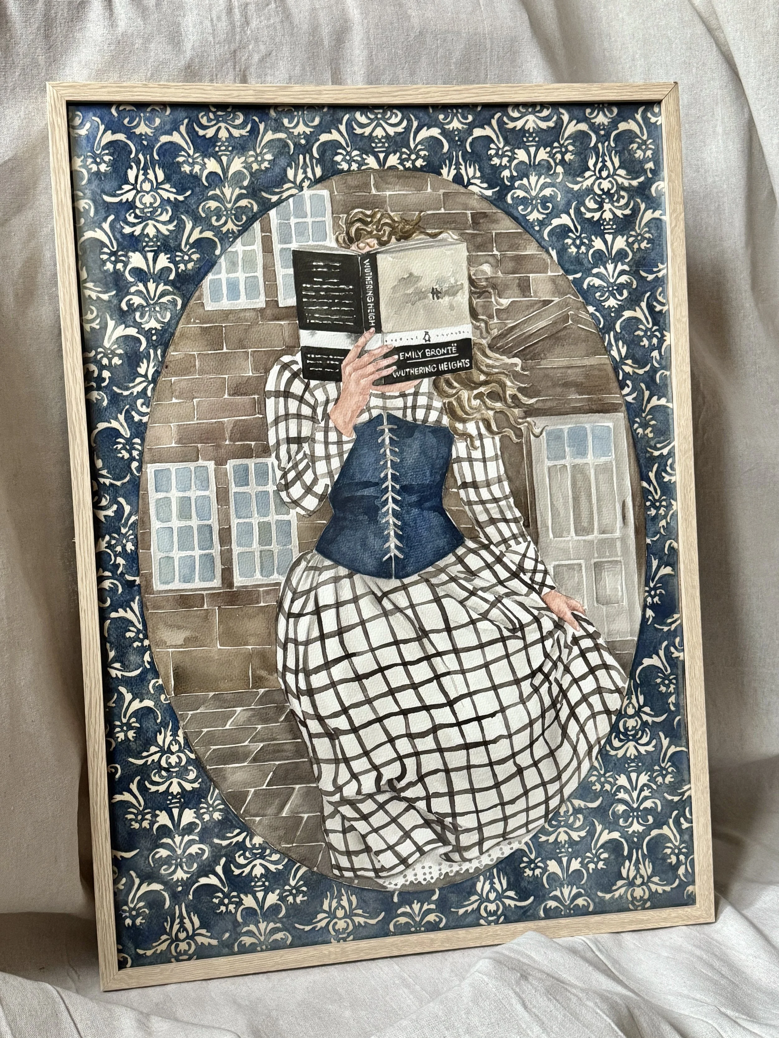 Wuthering Heights by Emily Bronte book painting on paper | original watercolor painting 19.7 x 27.5 inch (50x70 cm) by Olga Crée.jpg
