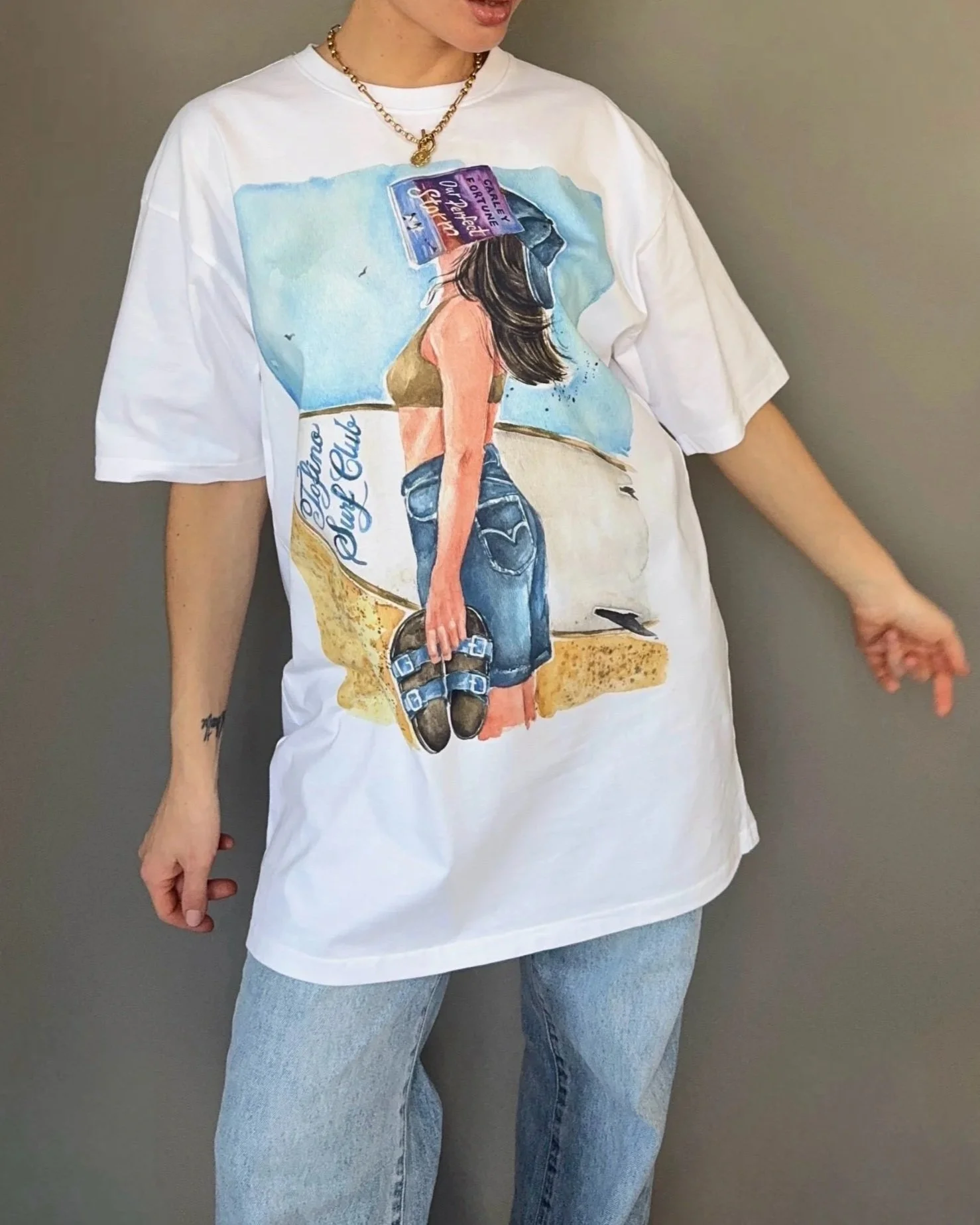 Our Perfect Storm book heavyweight boyfriend fit t-shirt | hair & skin options