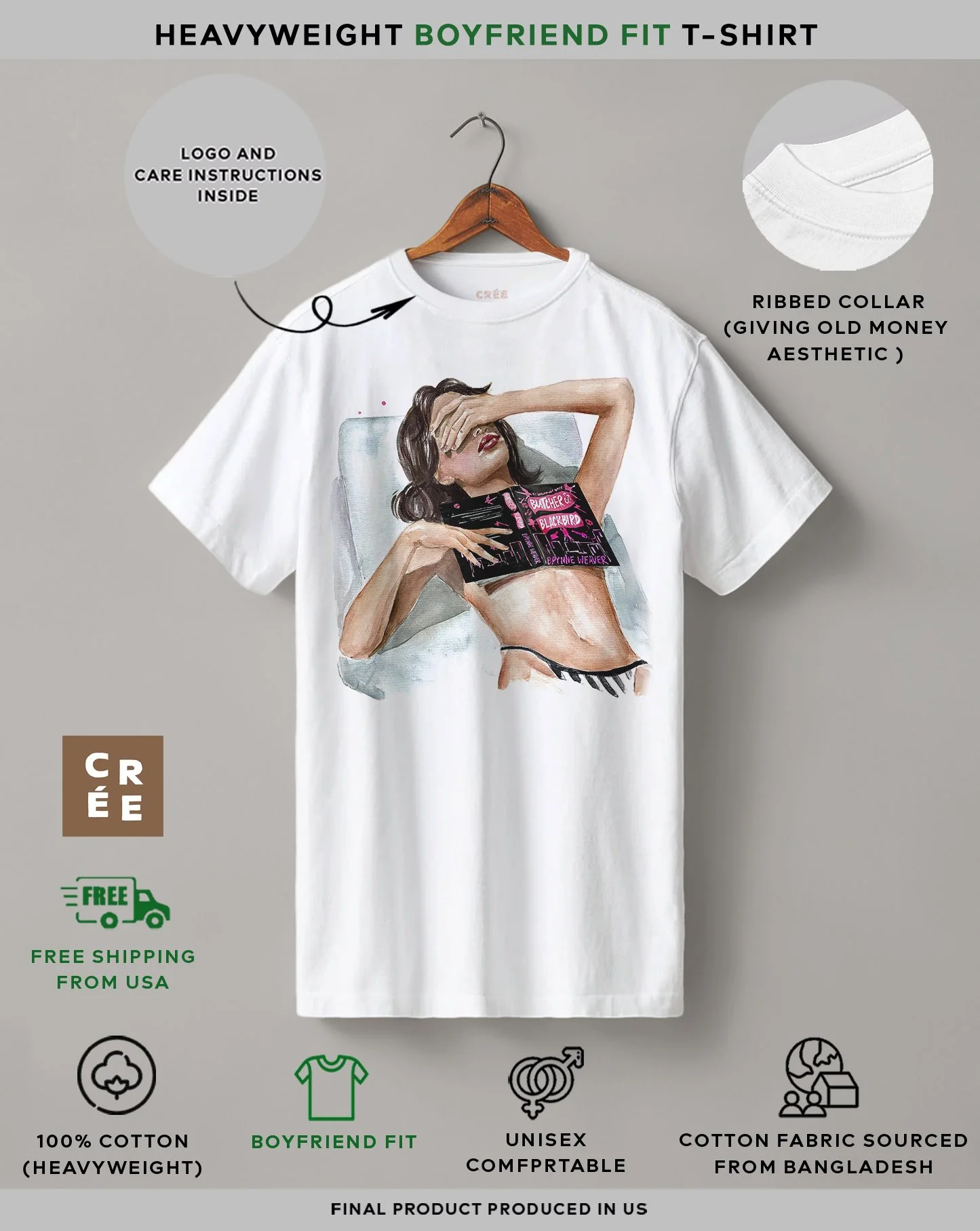 Butcher & Blackbird book t-shirt, Brynne Weaver dark romance merch.jpg