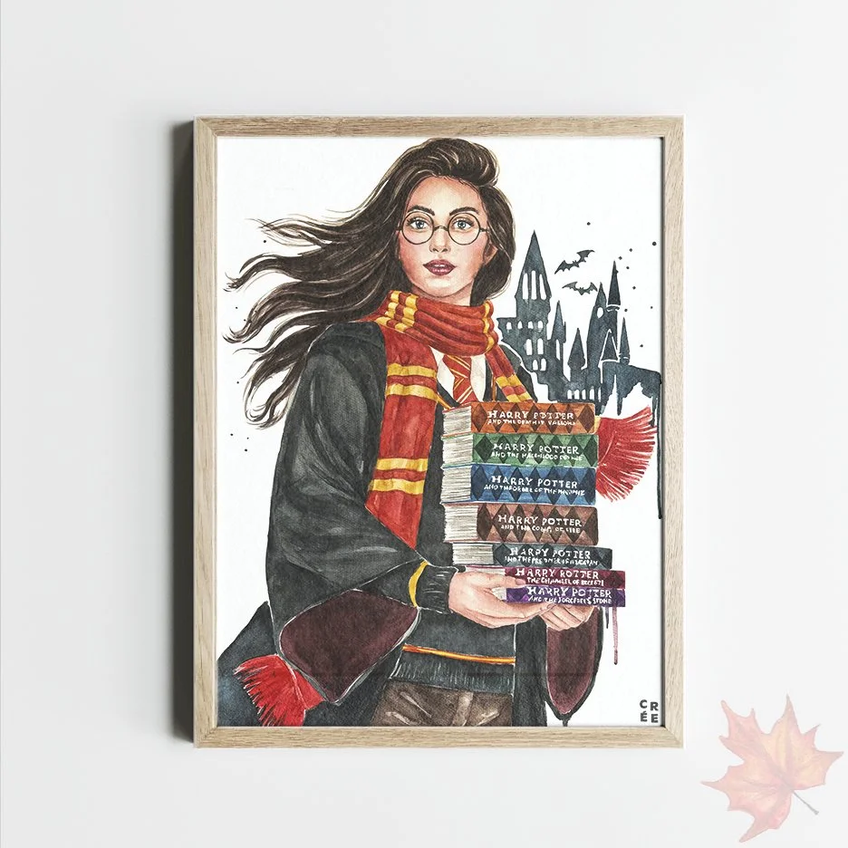 Harry potter art print β J.K. Rowling wall art decor "If Harry Potter was a female character" .jpg