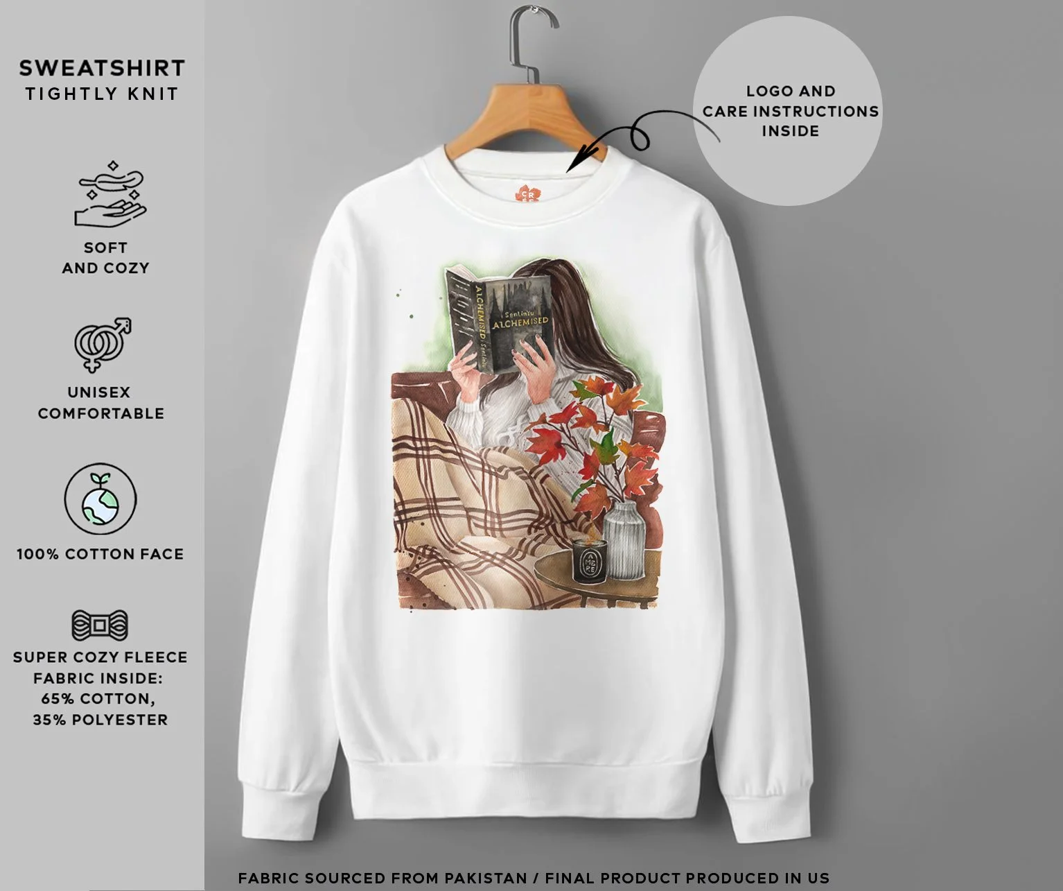 Alchemised book Sweatshirt | SenLinYu Inspired Fall Cozy Pullover | Bookish fall sweater | hair color options 2.jpg