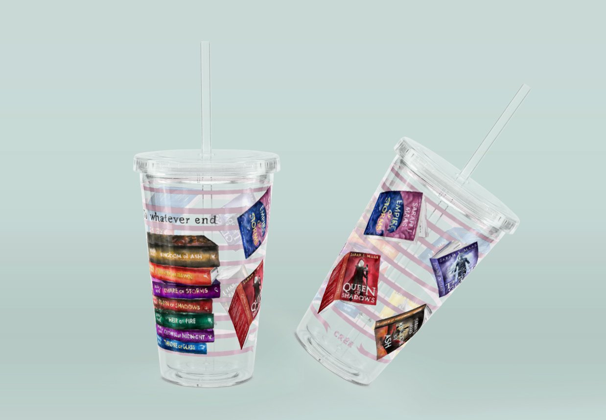 Throne of Glass series plastic cup | Sarah J. Maas club plastic cup for cold drinks