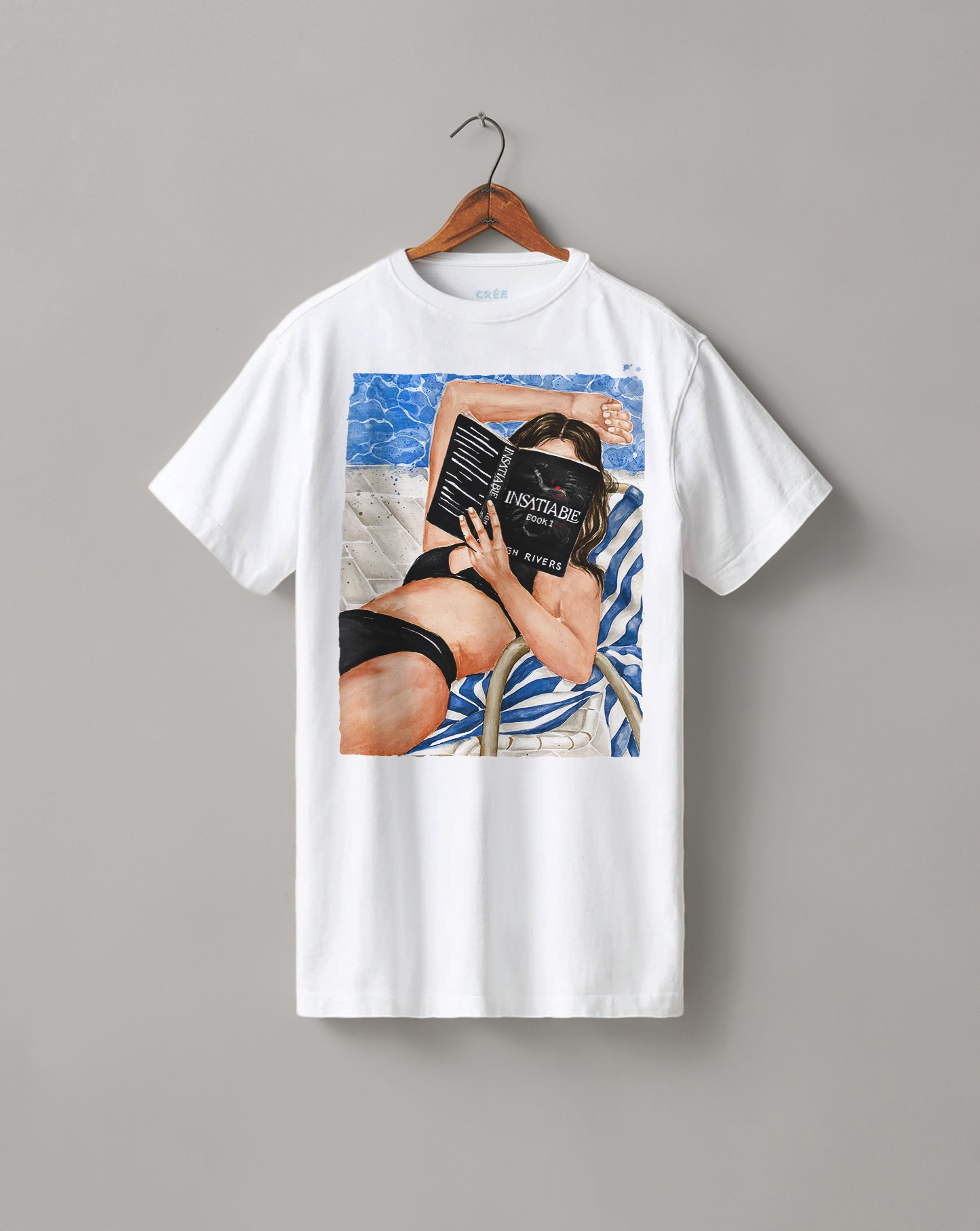 Insatiable book cotton heavyweight t-shirt | hair color options