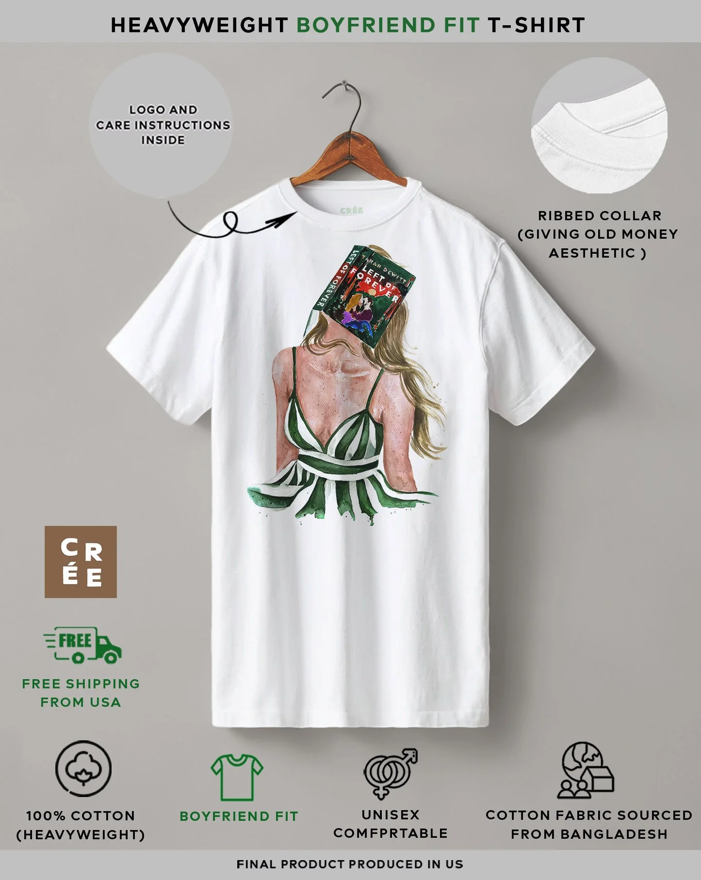 Left of Forever book t-shirt, Tarah DeWitt romance merch,.jpg