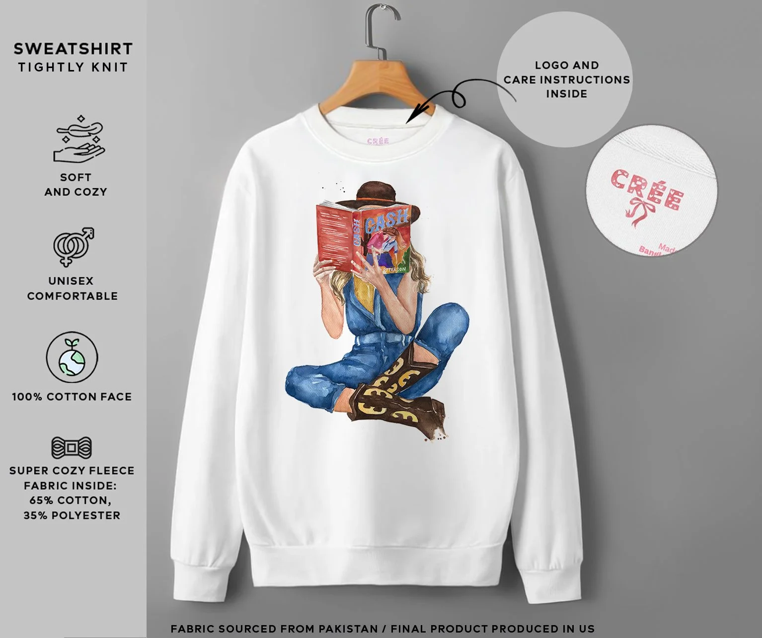 Cash book (Lucky River Ranch series) Sweatshirt | Bookish Pullover Inspired by Jessica Peterson Cowboy Romance2.jpg