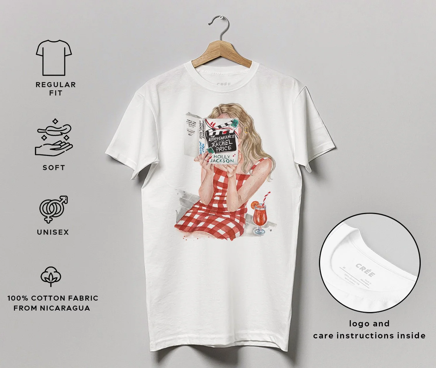The Reappearance of Rachel Price T-Shirt | Holly Jackson Book Tee | Thriller Reader Gift | hair color options.jpg