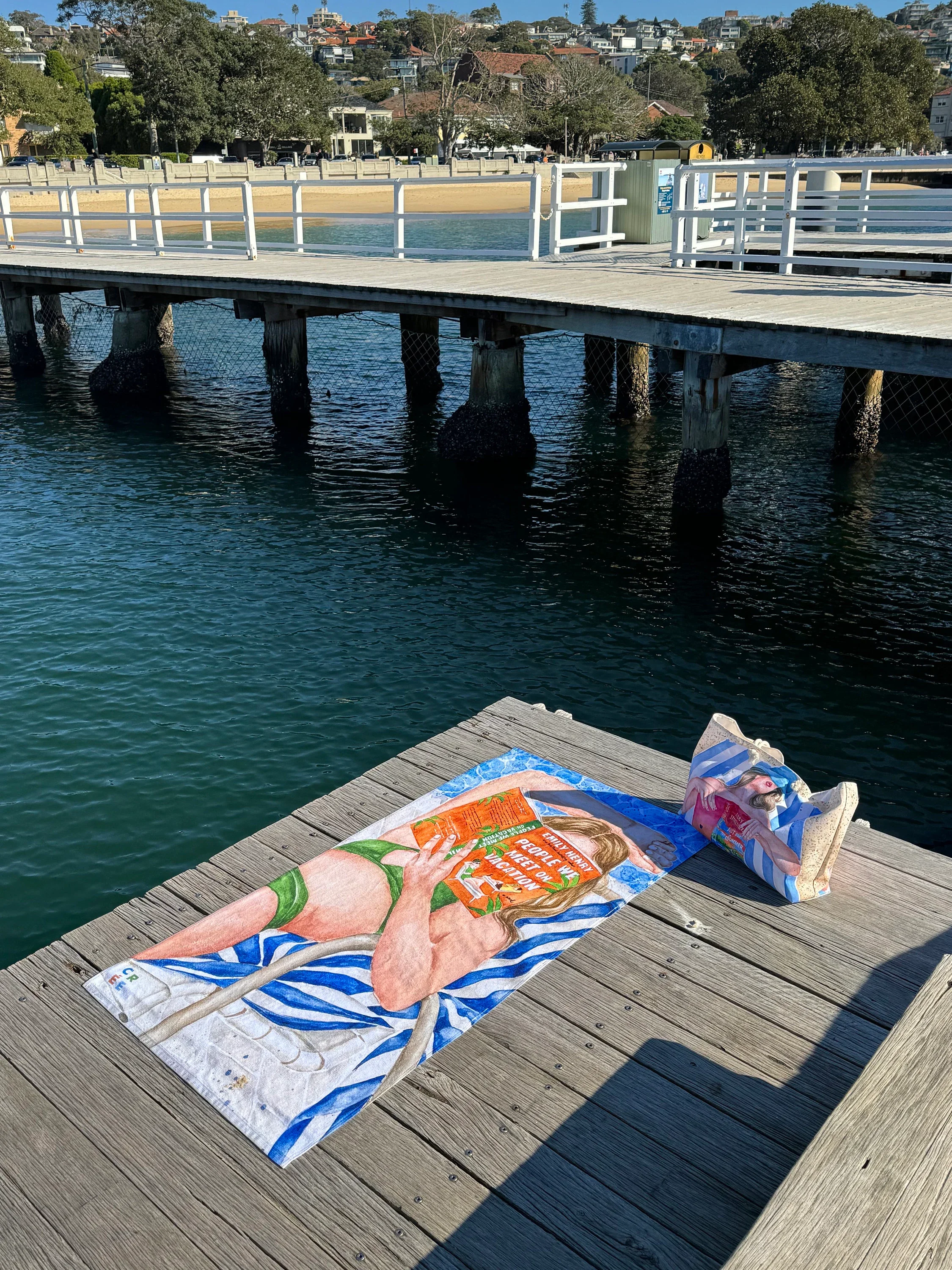 Just for the summer book large beach tote | Bookish summer essential | hair & skin options9.webp