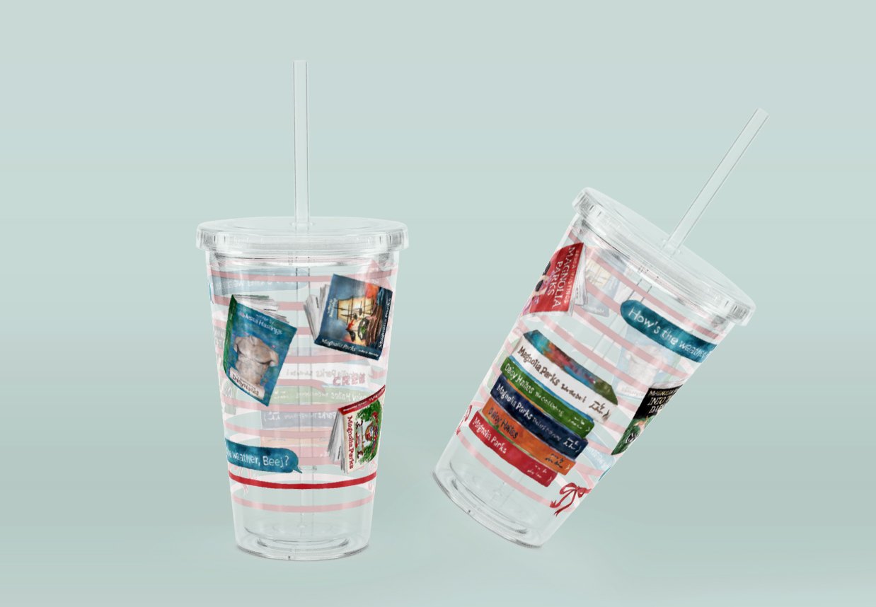Magnolia Parks series plastic cup | Jessa Hastings club plastic cup for cold drinks