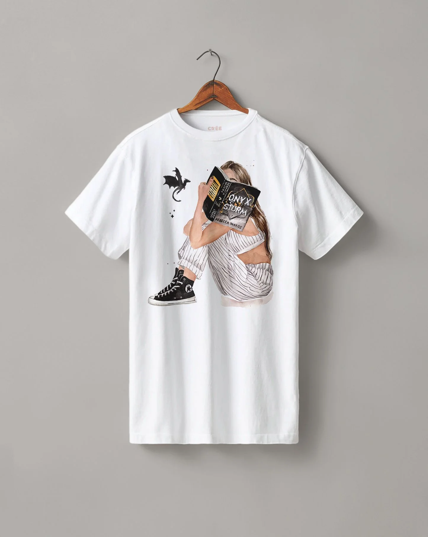 Onyx Storm heavyweight boyfriend fit t-shirt | hair & skin options