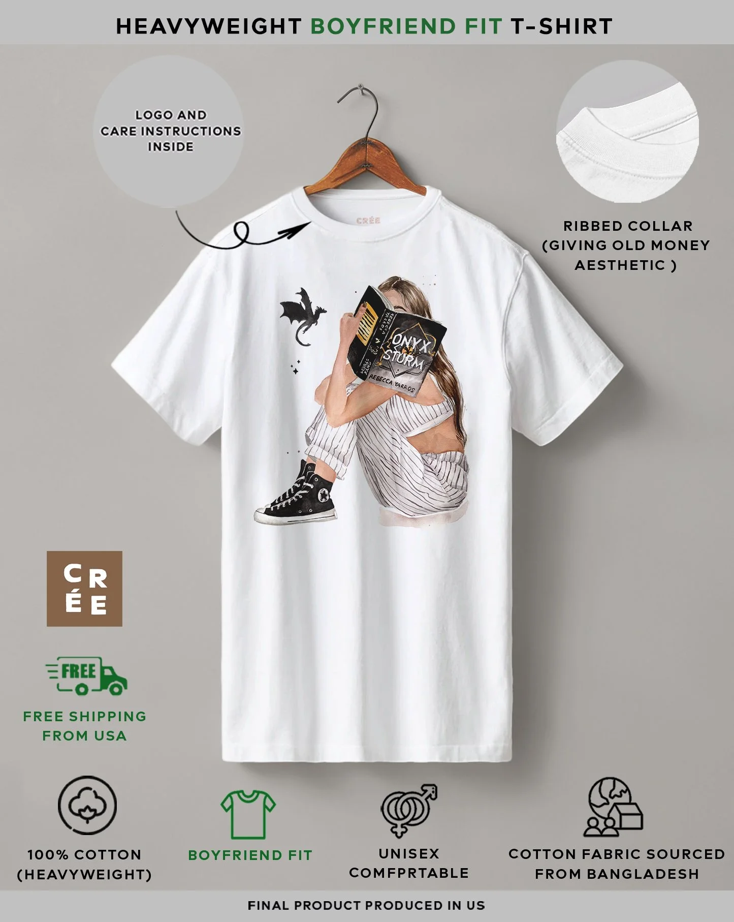 Onyx Storm book t-shirt, Rebecca Yarros fantasy merch.jpg