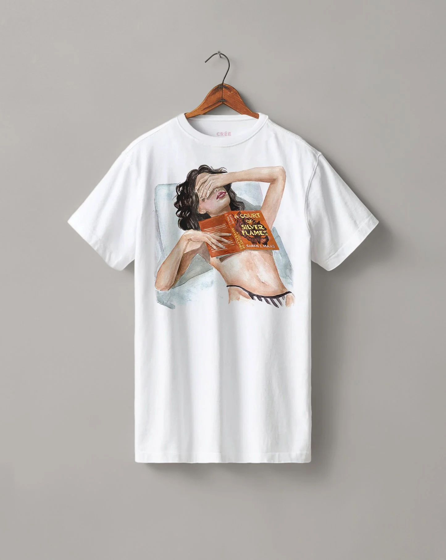 A Court of Silver Flames book t-shirt | Sarah J. Maas book 100% cotton tee | hair and skin options.jpg