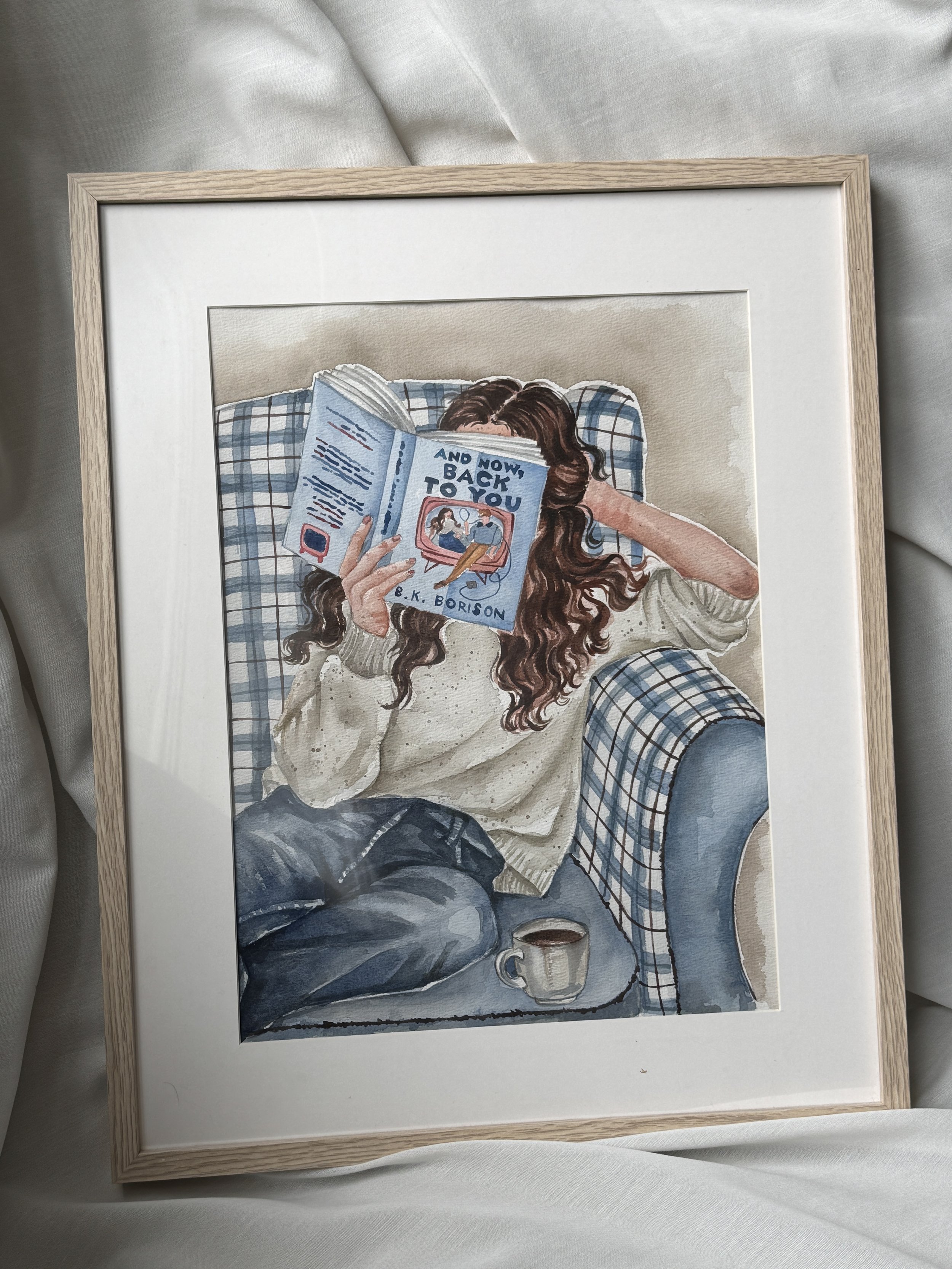 And Now, Back to You by B.K. Borison book painting on paper | original watercolor painting 40x35 cm (15,7 x 13,7 inch)
