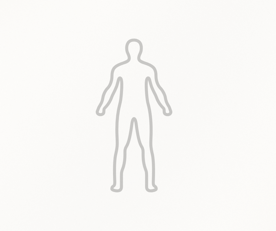 Outline of a human body on a white background.