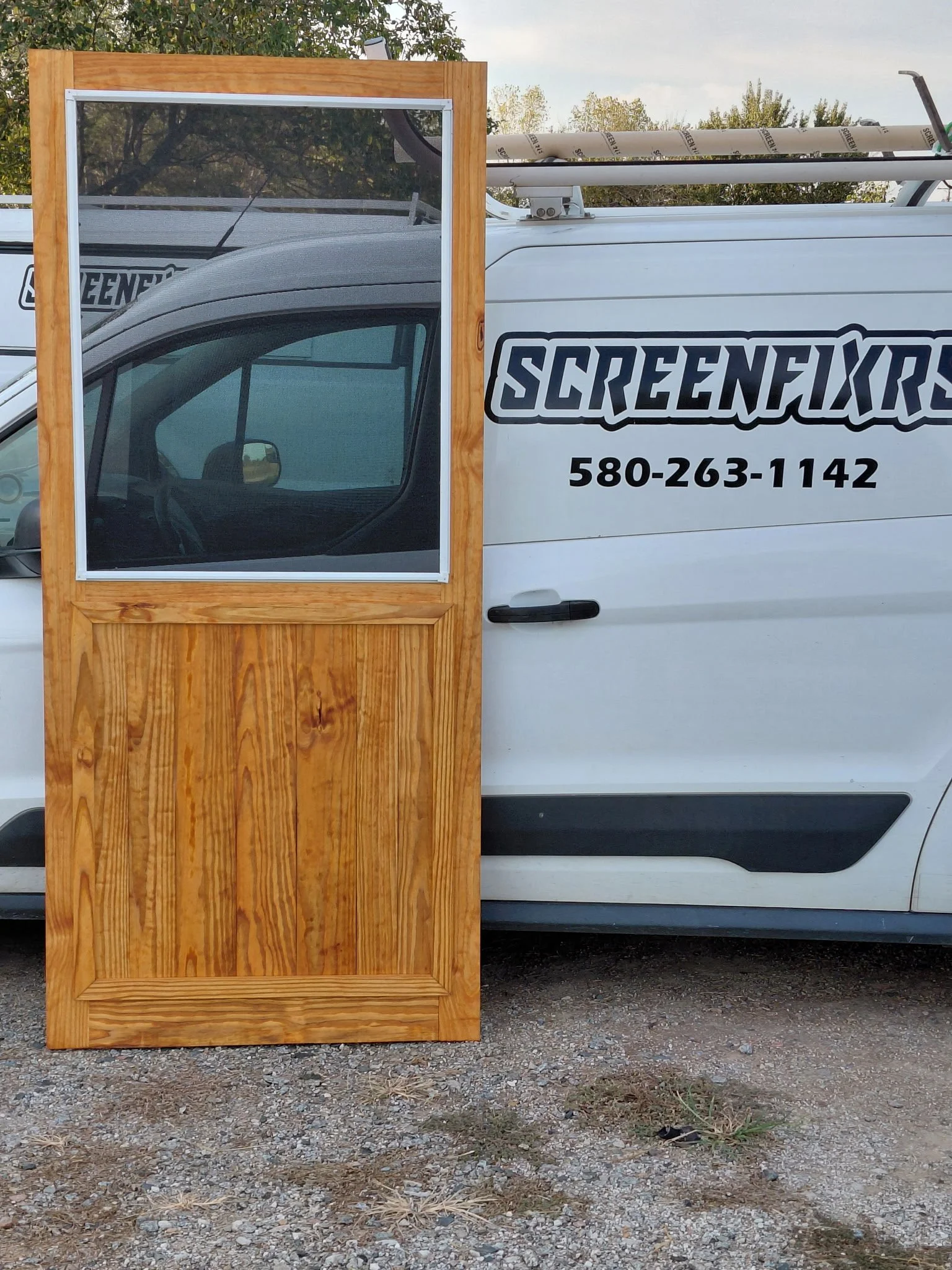 1006 Solid Bottom Panel Screen Door