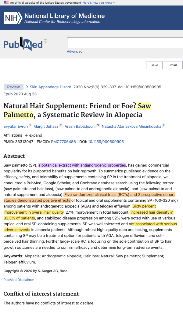 Saw Palmetto — natuurlijke DHT blokker