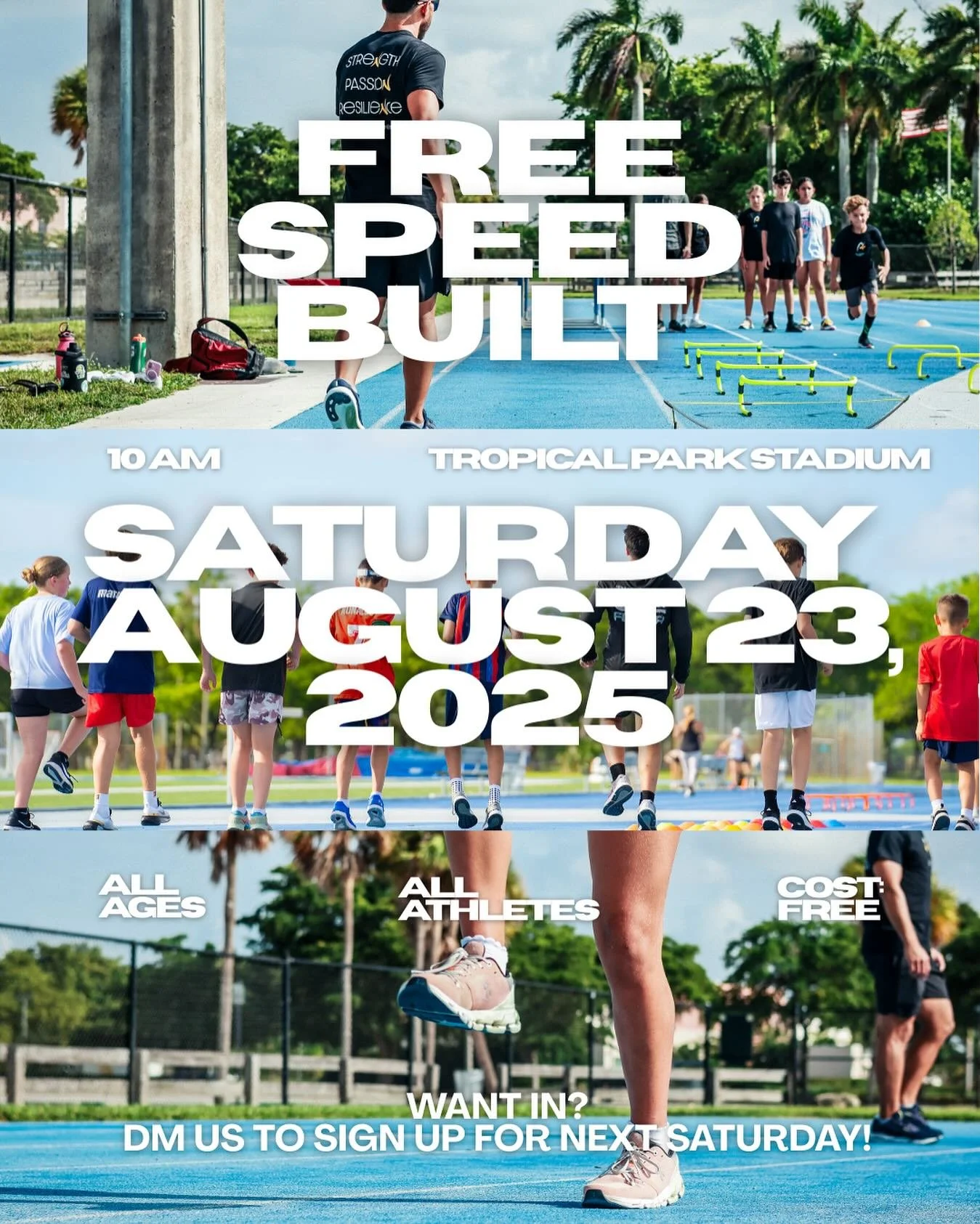 Join us for a FREE Speed Training Session this Saturday at 10am! 🏁 

Designed to help young athletes start building a strong foundation and master sprinting fundamentals⚡️💪🏽

✅ Built for athletes in any sport 
✅ Perfect for young players looking t