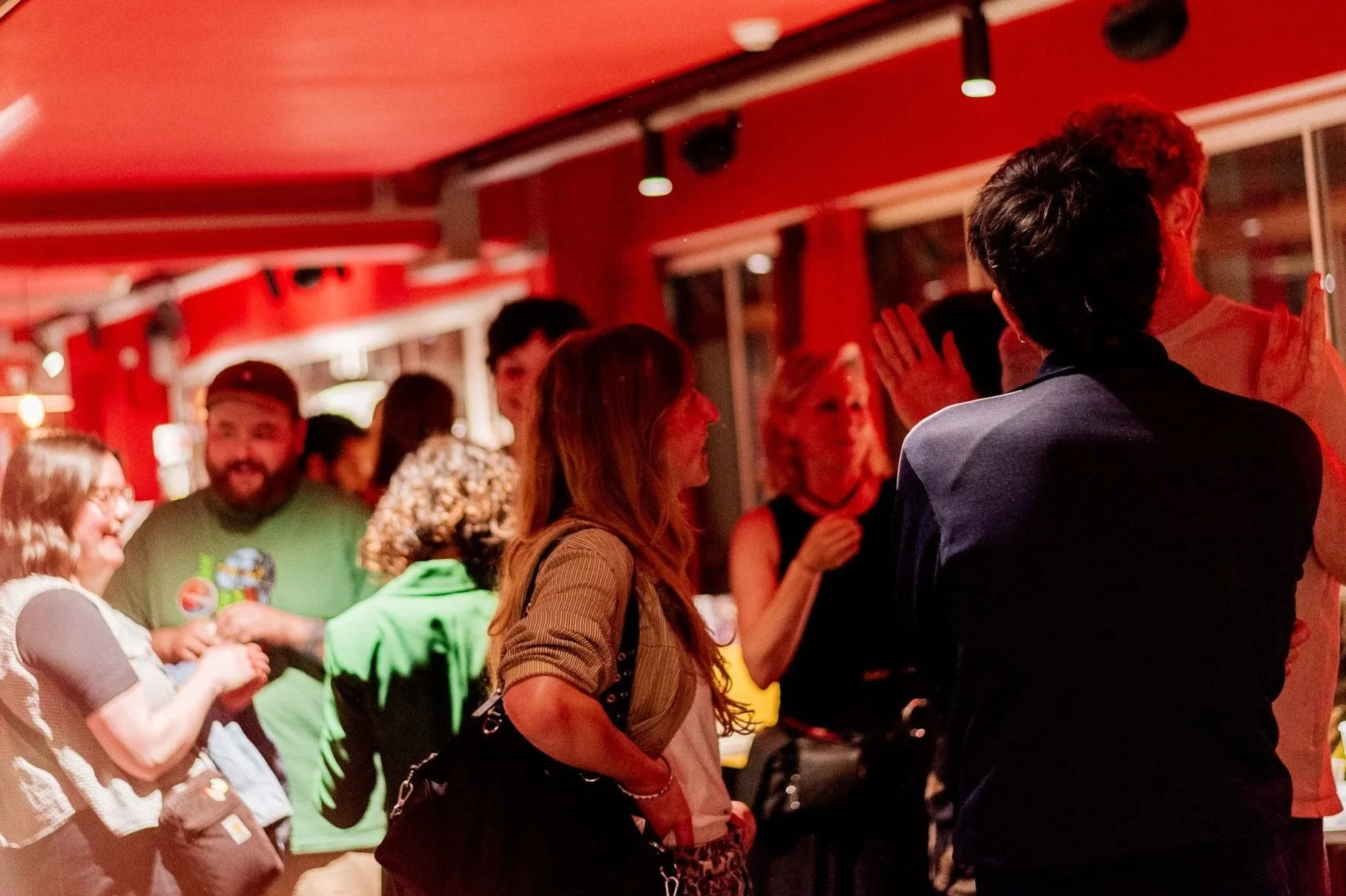 image of a networking event at The Shortest Night film festival