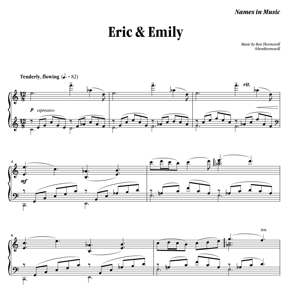 Eric & Emily - Sheet Music