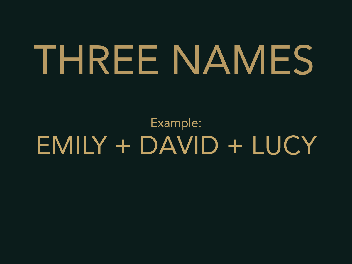 Name In Music with Three Names
