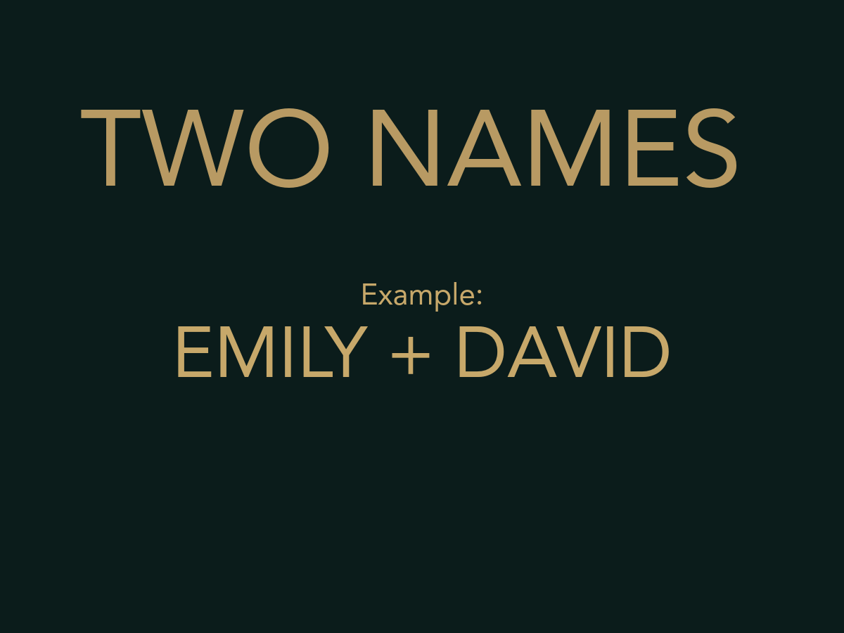 Name In Music with Two Names