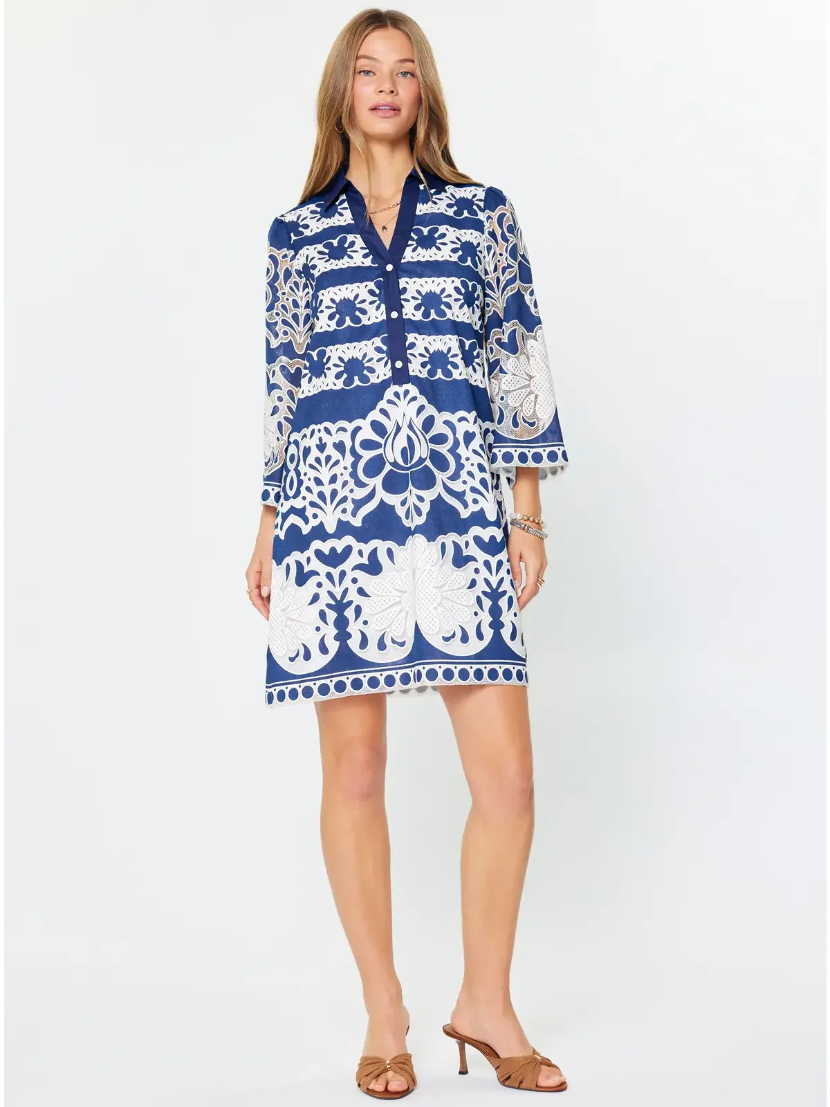 blue and white cut out dress.webp