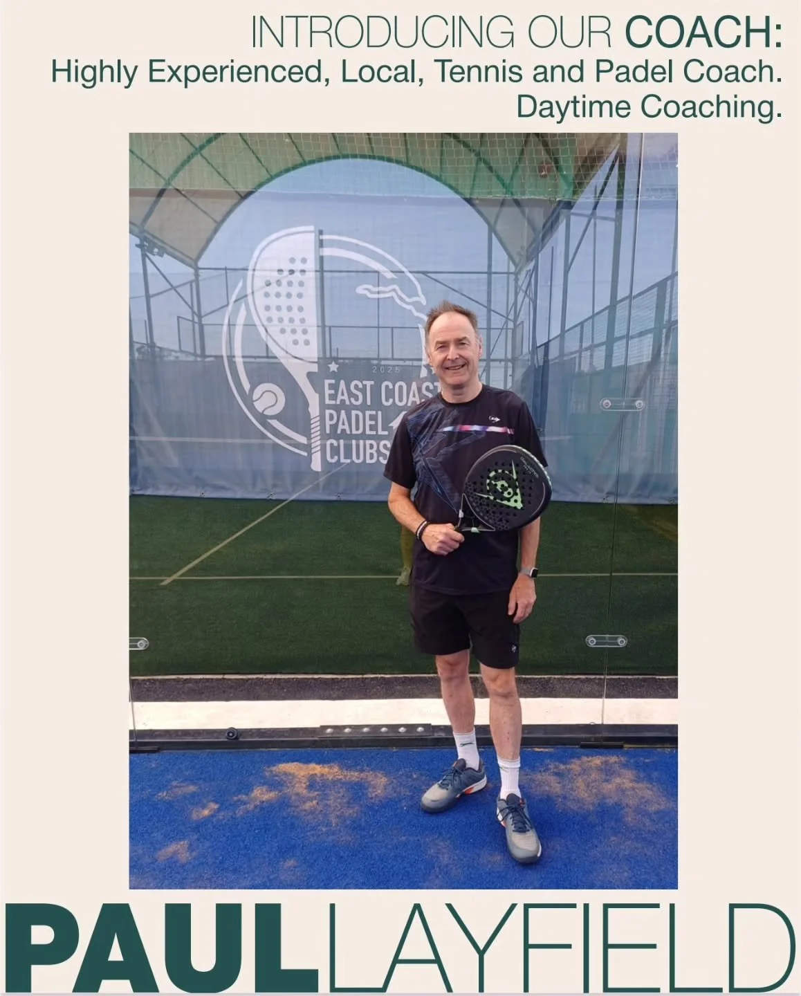 INTRODUCING - Our Second Coach, Paul!
Paul will be running a variety of daytime sessions at the club. 
He has a wealth of experience in Padel coaching and is keen to help us develop Padel in Hull.
Head to @playtomic to check them out!