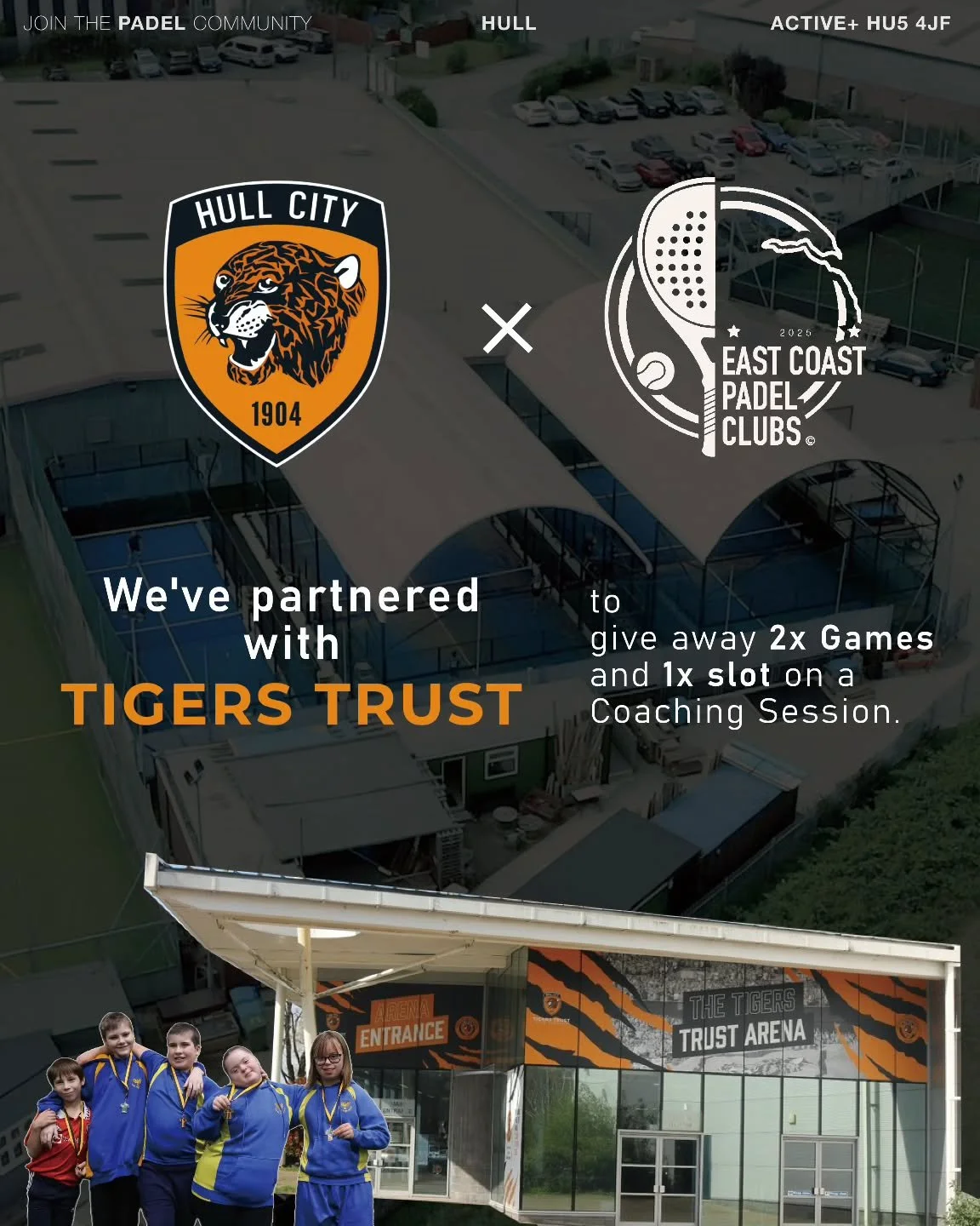 CHANCE TO WIN - We have partnered with @tigerstrustofficial to give away game time and coaching at the club. The link is in our bio for your chance to win and donate to a great, local cause - be quick as there are only 7 days left!