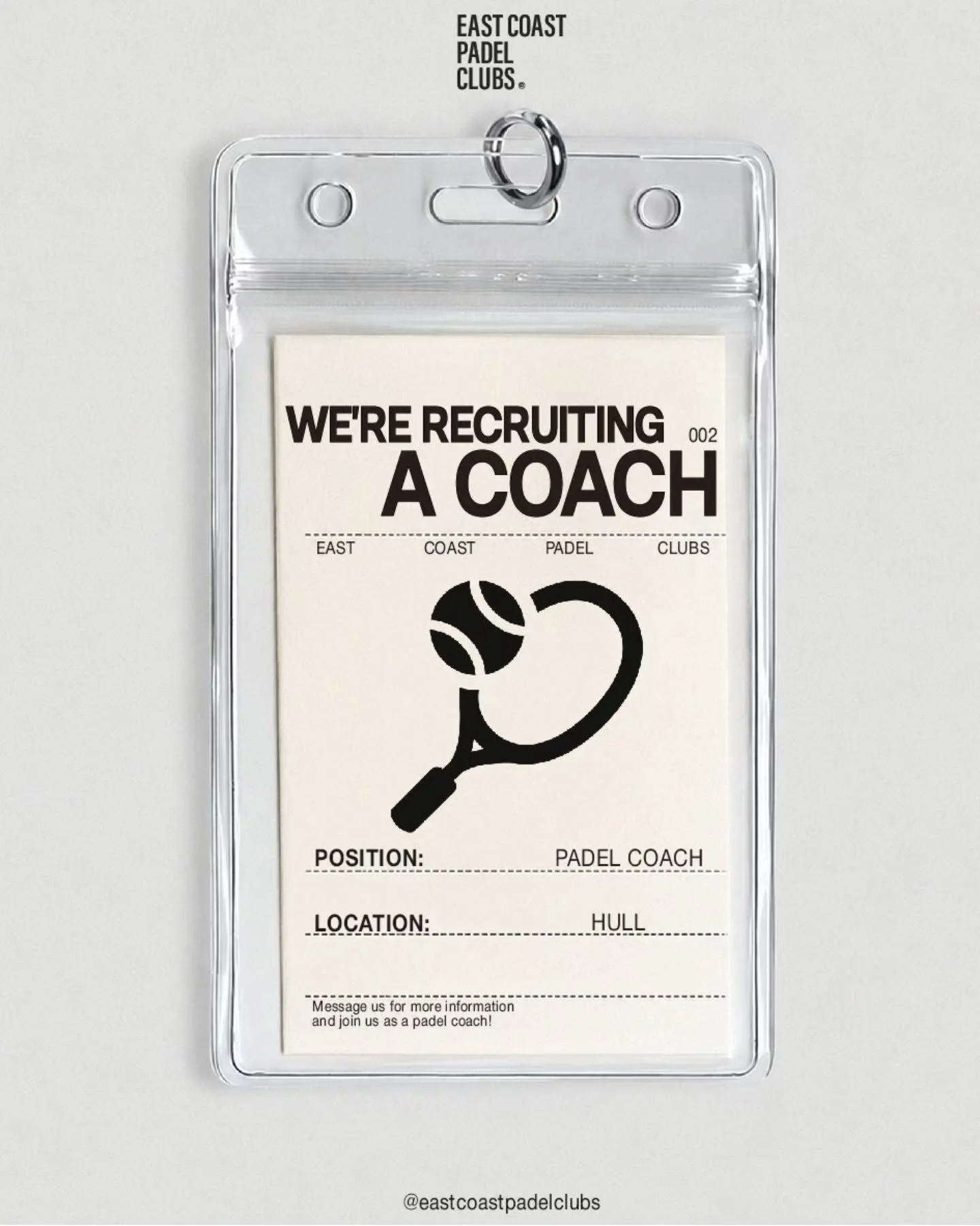 We're on the lookout for a Padel Coach to join the East Coast Padel family at our Hull club!

Whether you're already coaching or looking to take the next step, we'd love to hear from you. Drop us a message for more info and let's chat! 👇