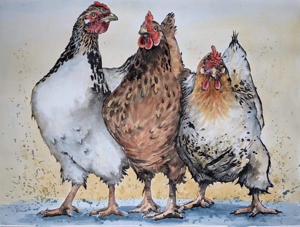 Together We Stand ,Watercolour and Ink by Kerry Bennett 28 x 38 cm b.jpg
