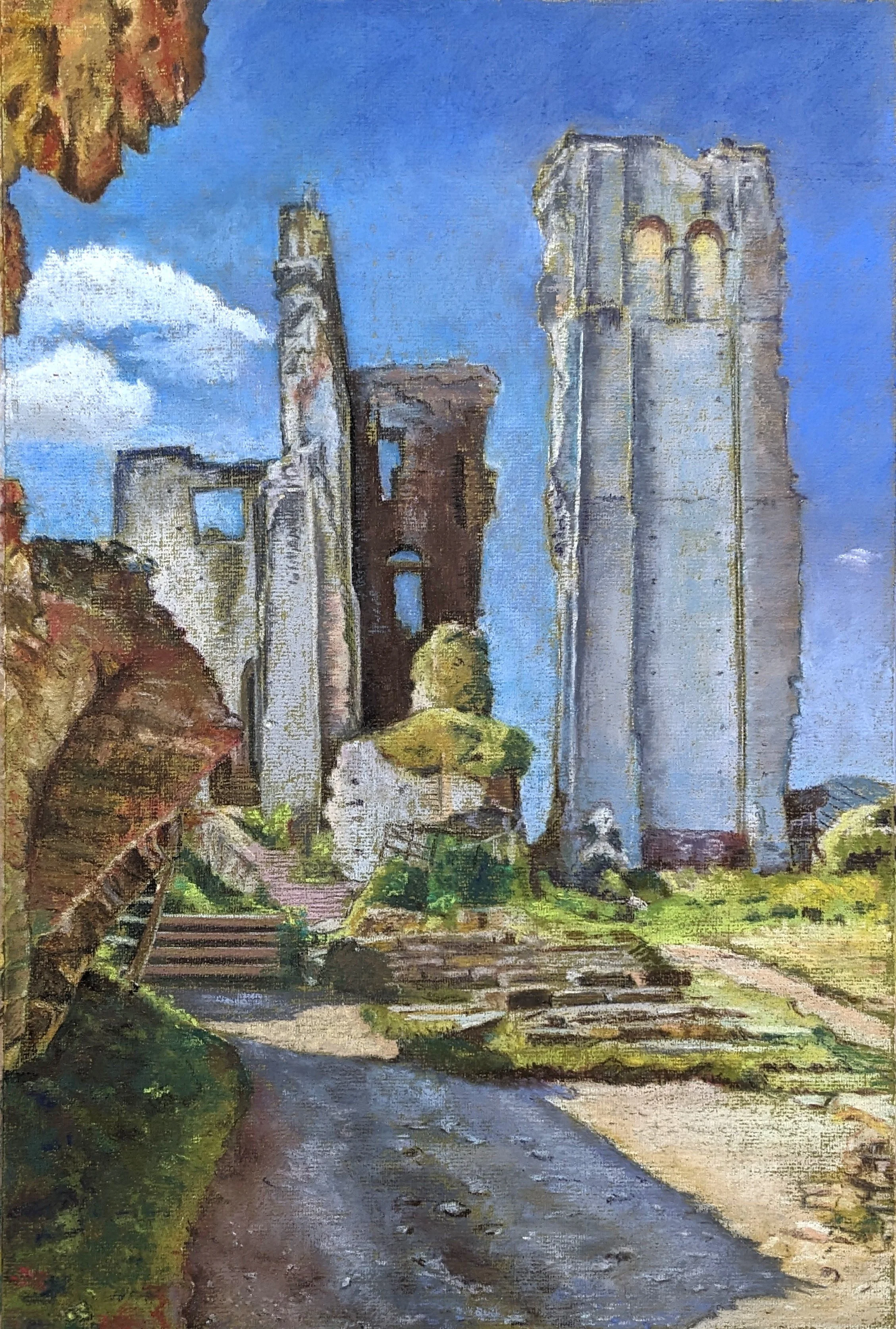 Corfe Castle pastel.jpg