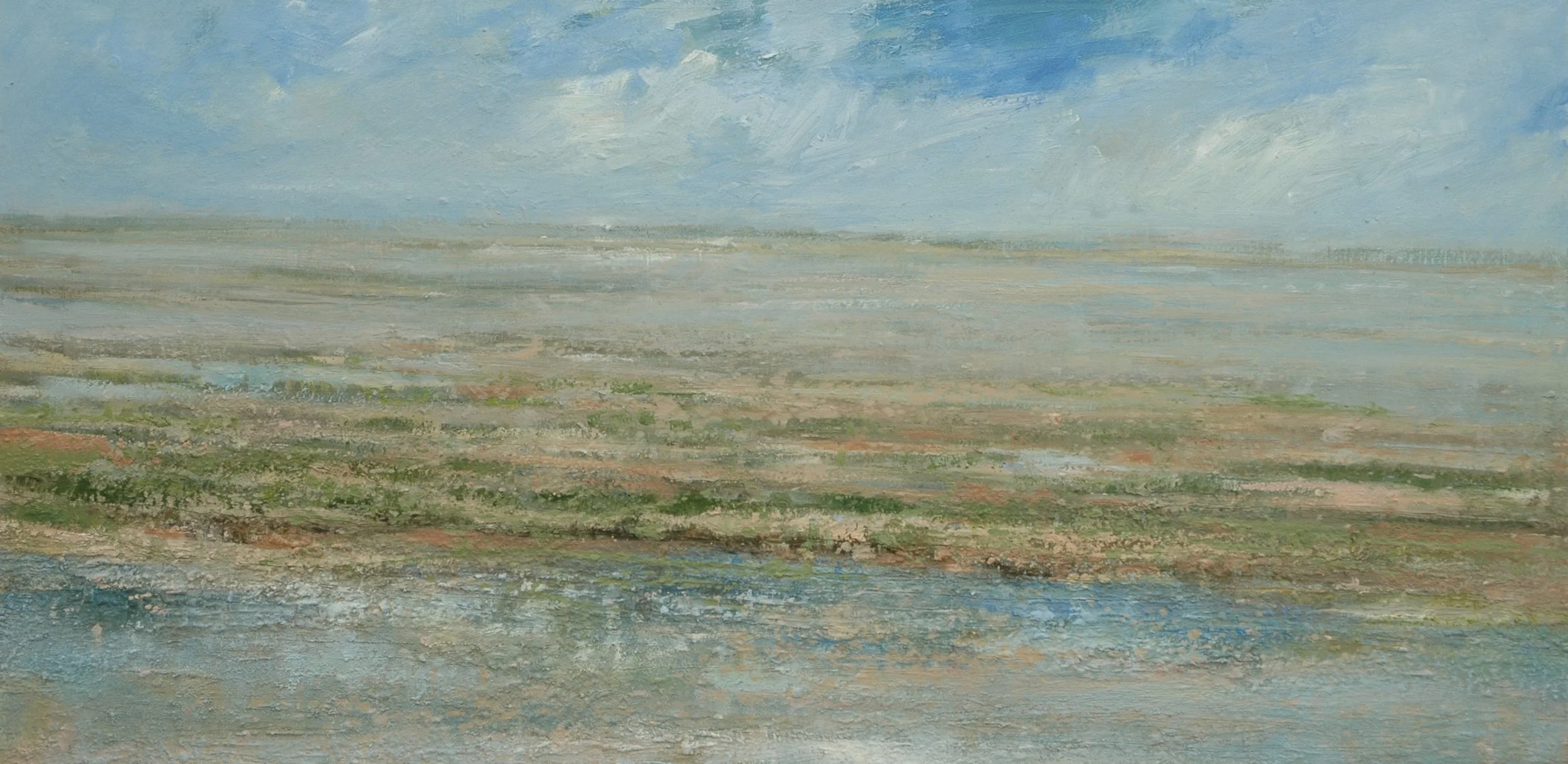 Saadiyat Island Midday Looking Across The Mangroves, oil on canvas, 100cm x 50cm.jpeg