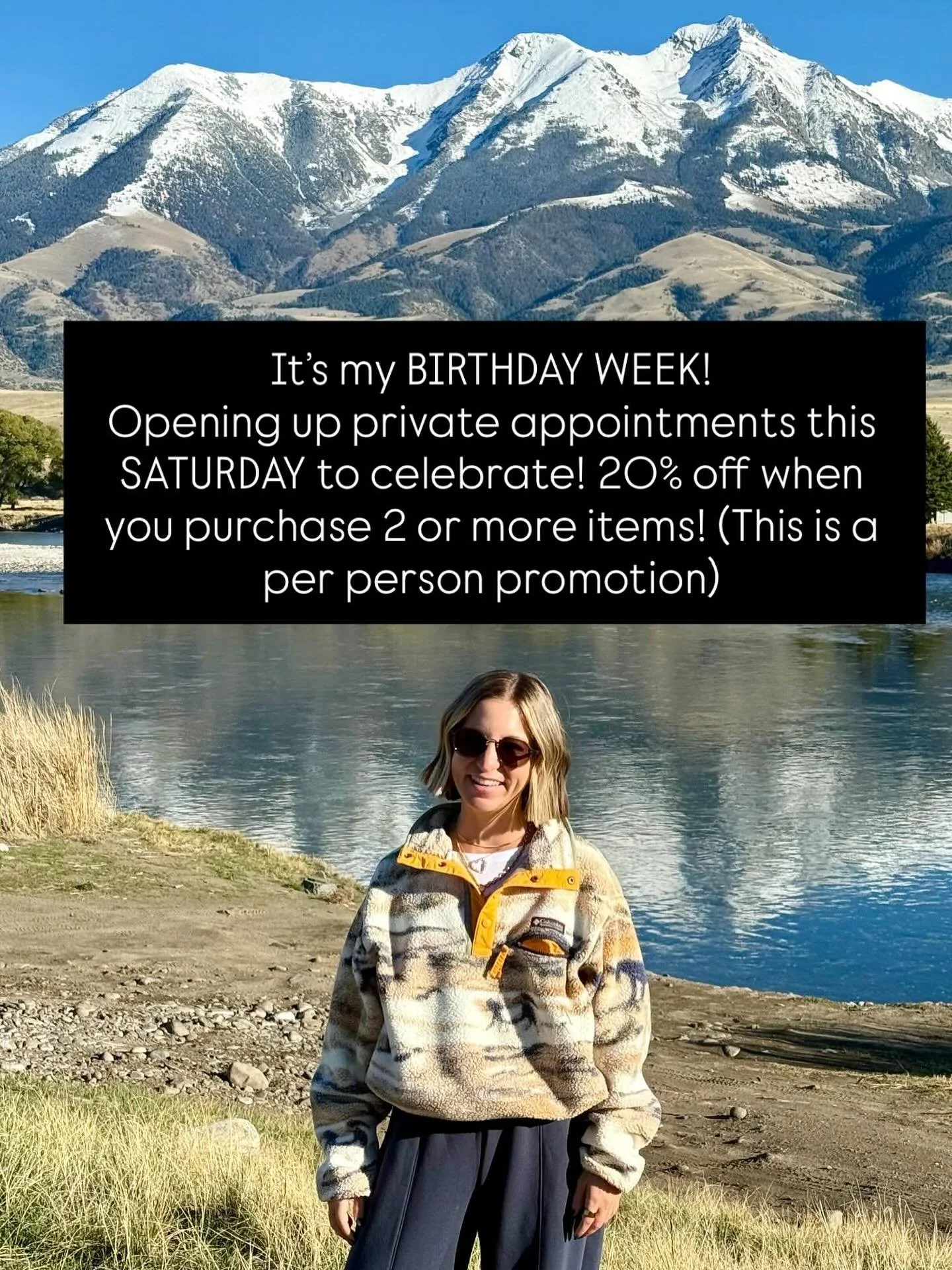 🎉 It&rsquo;s my BIRTHDAY WEEK! 🎉

I&rsquo;m opening up private appointments this SATURDAY to celebrate! 🥳
✨ Enjoy 20% off when you purchase 2 or more items (per person promotion).

Spots are limited &mdash; so grab your bestie and book your appoin