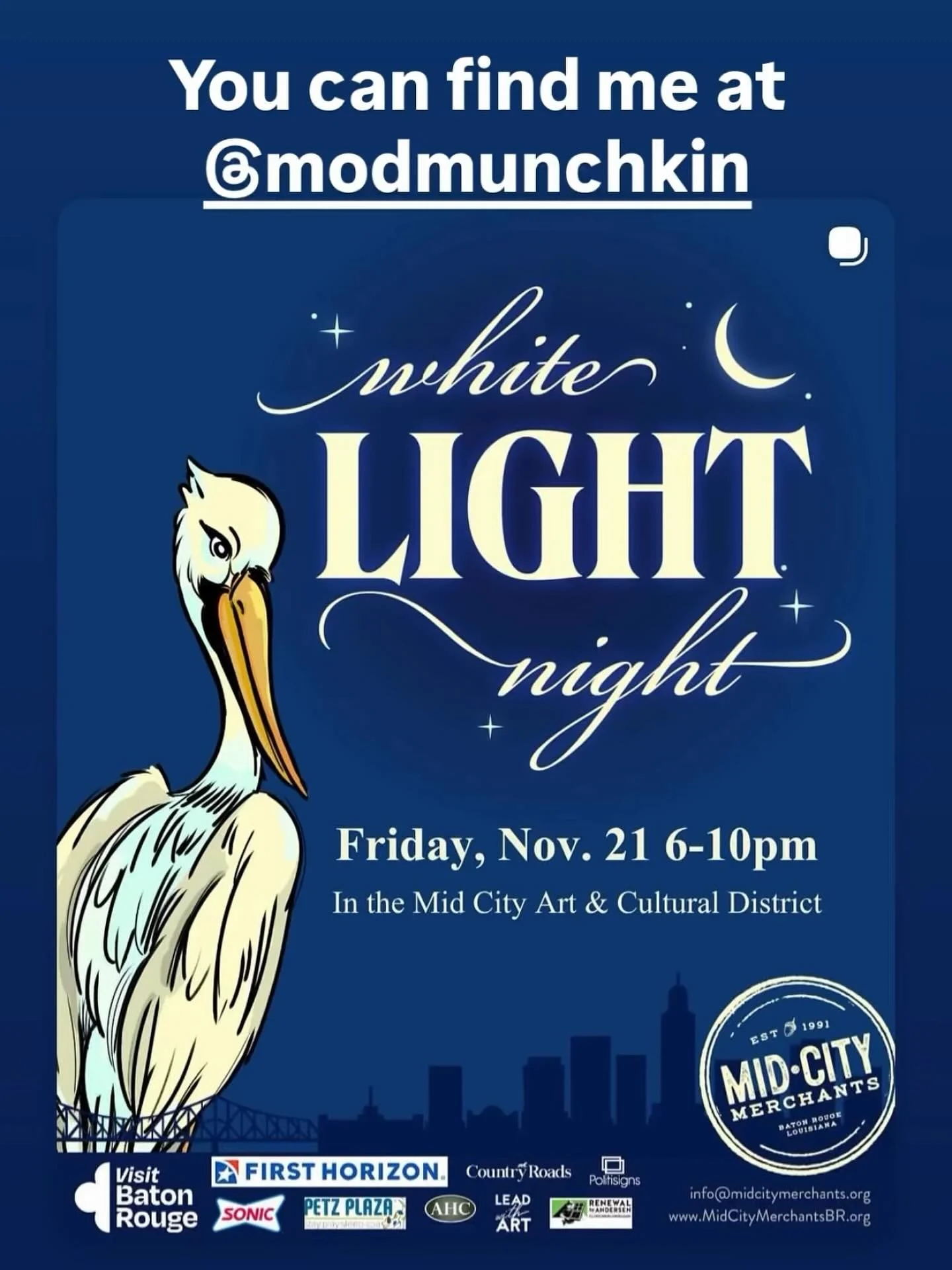 ✨ White Light Night is almost here! ✨

You can find Forever Lillies popping up at @modmunchkin (formerly Victoria&rsquo;s Toy Station!) offering permanent jewelry for one of Mid City&rsquo;s most magical holiday nights. 🎄✨

Come stroll under the lig