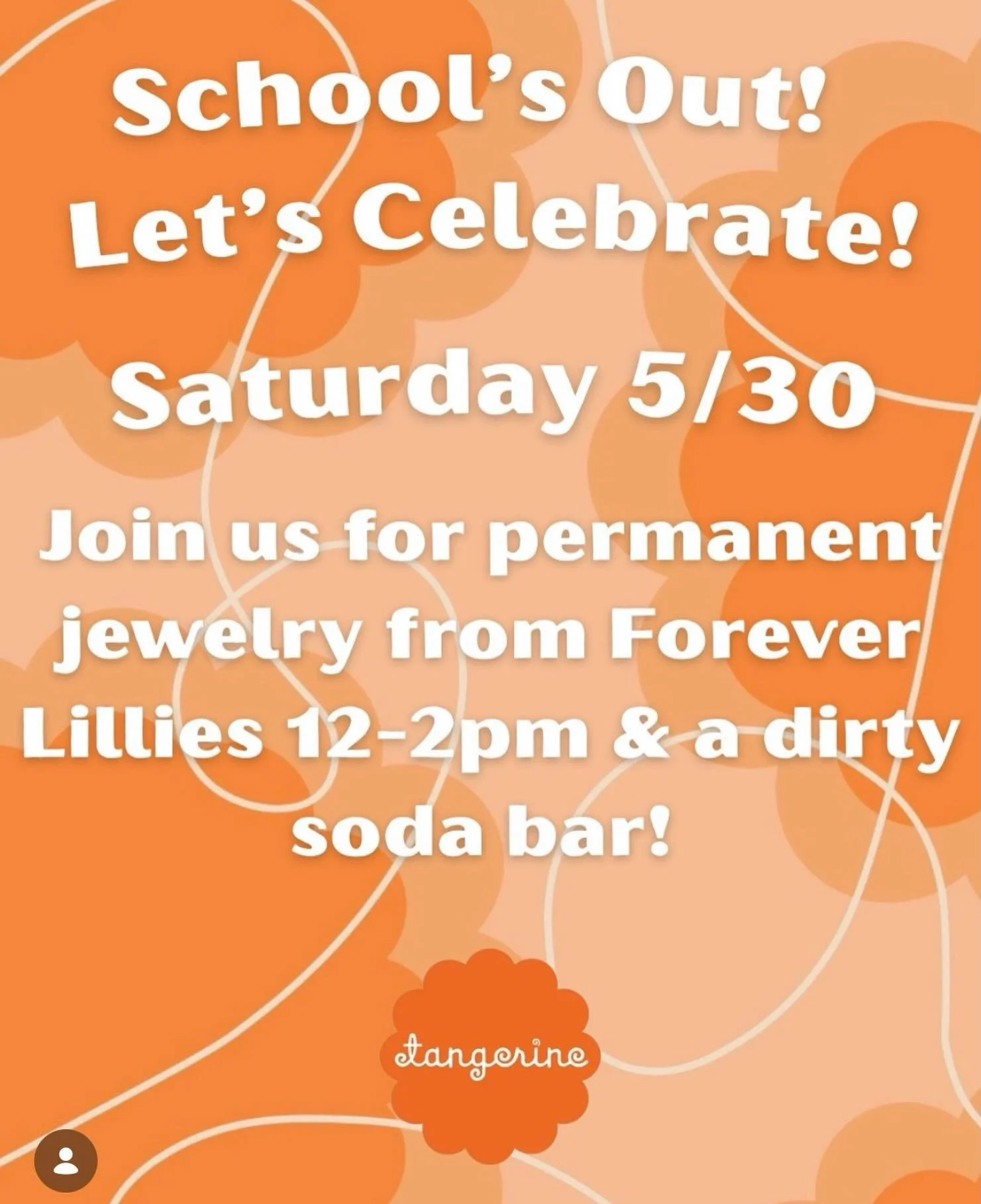 ☀️ School&rsquo;s out &amp; summer fun is officially here! ☀️

Join us this Saturday, 5/30 at Tangerine for a fun afternoon of permanent jewelry with Forever Lillies from 12&ndash;2 PM! ✨

Grab your besties, celebrate the start of summer, and enjoy a