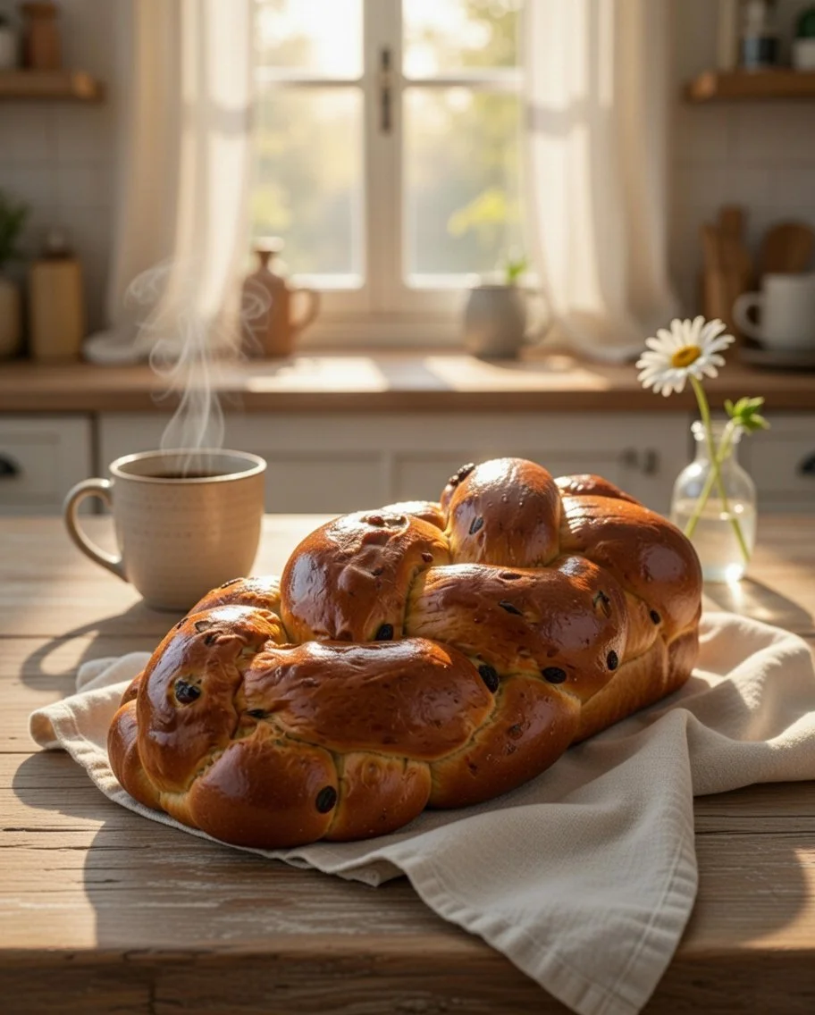 Braided Raisin Challah