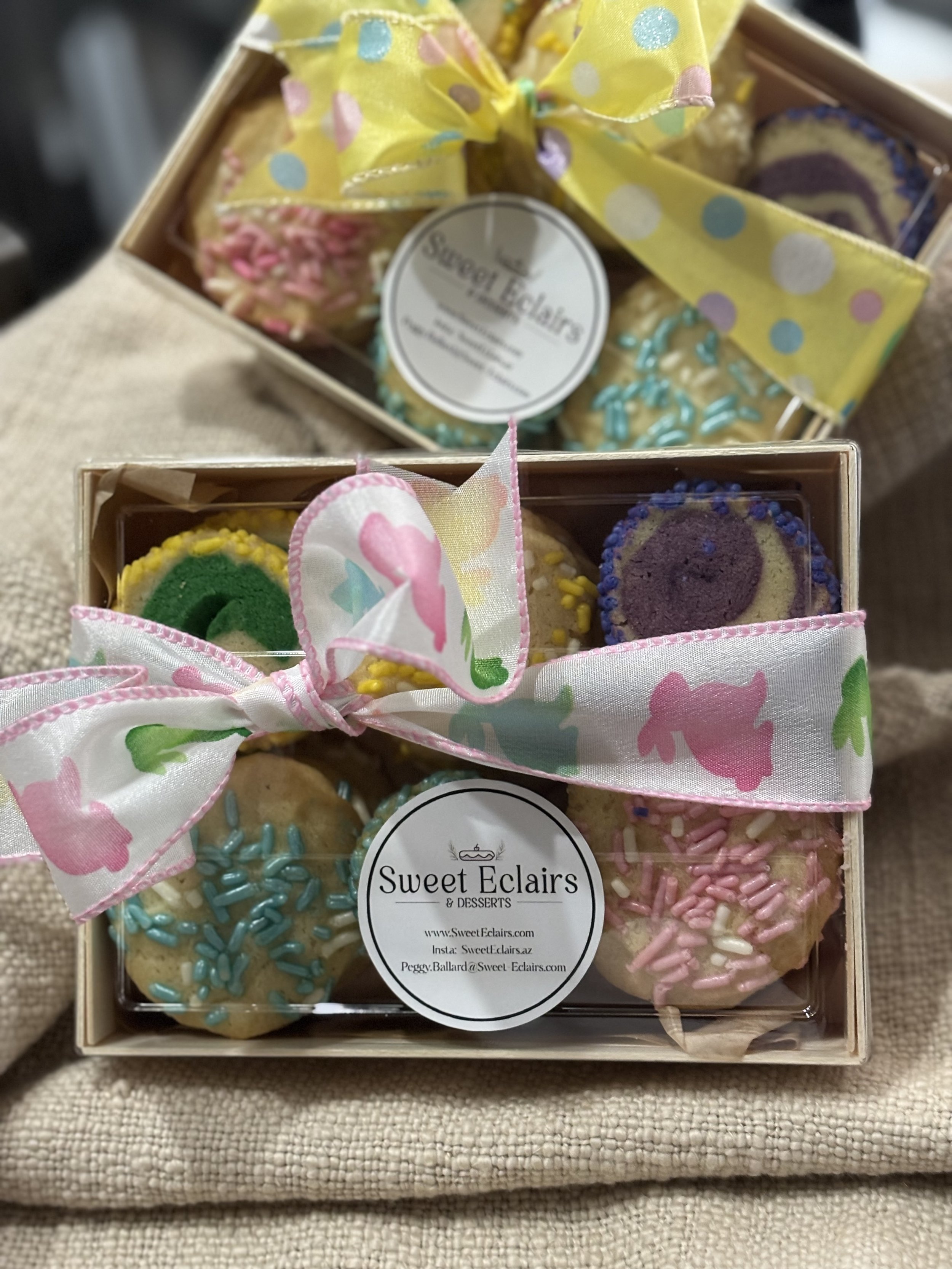 Sweet Eclairs Easter Butter Cookie Box - Small