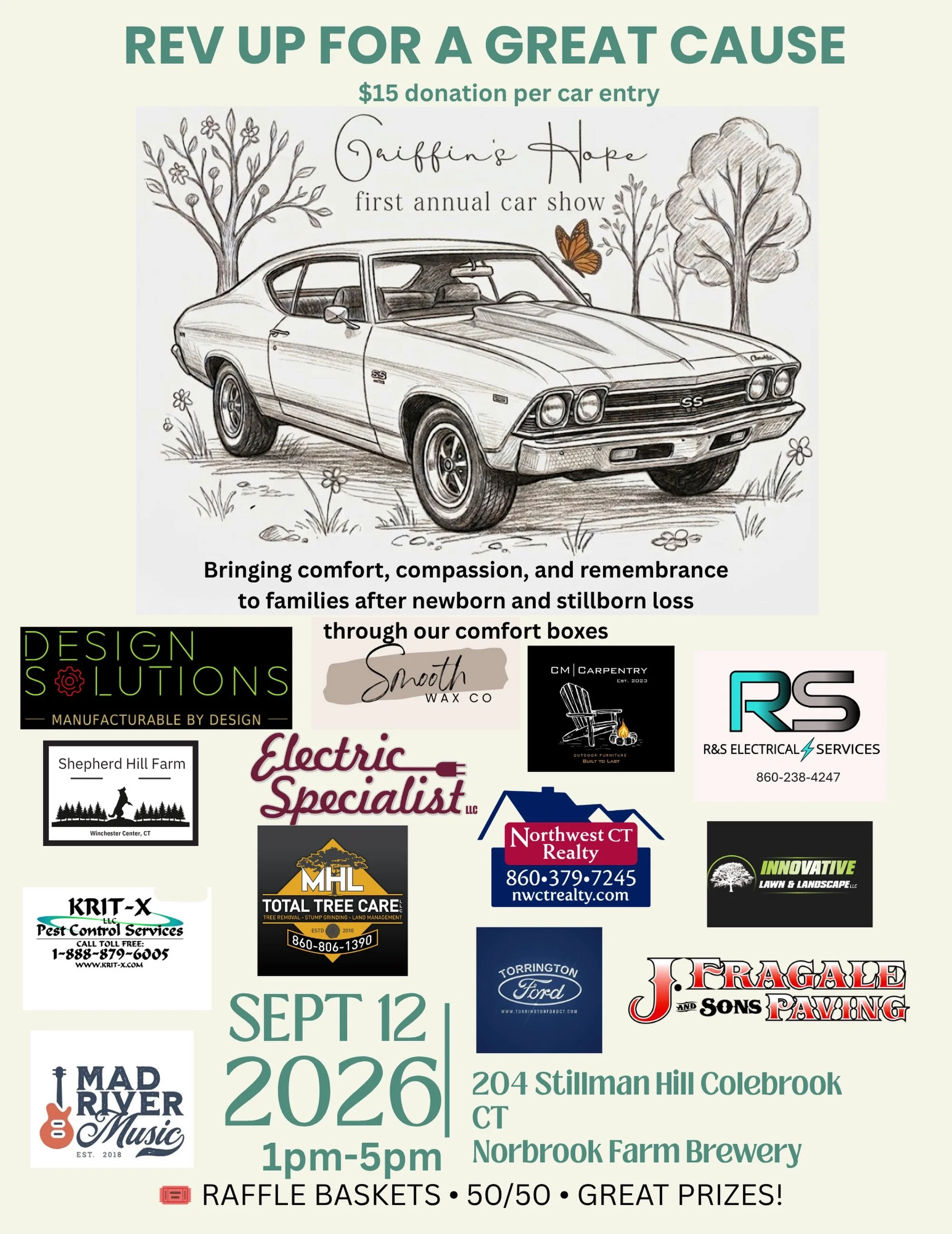 Come out and support a great cause on September 12 at @norbrookfarm ! @griffins_hope_inc holds a special place in our hearts and we are always more than happy to support them any way we can 💙