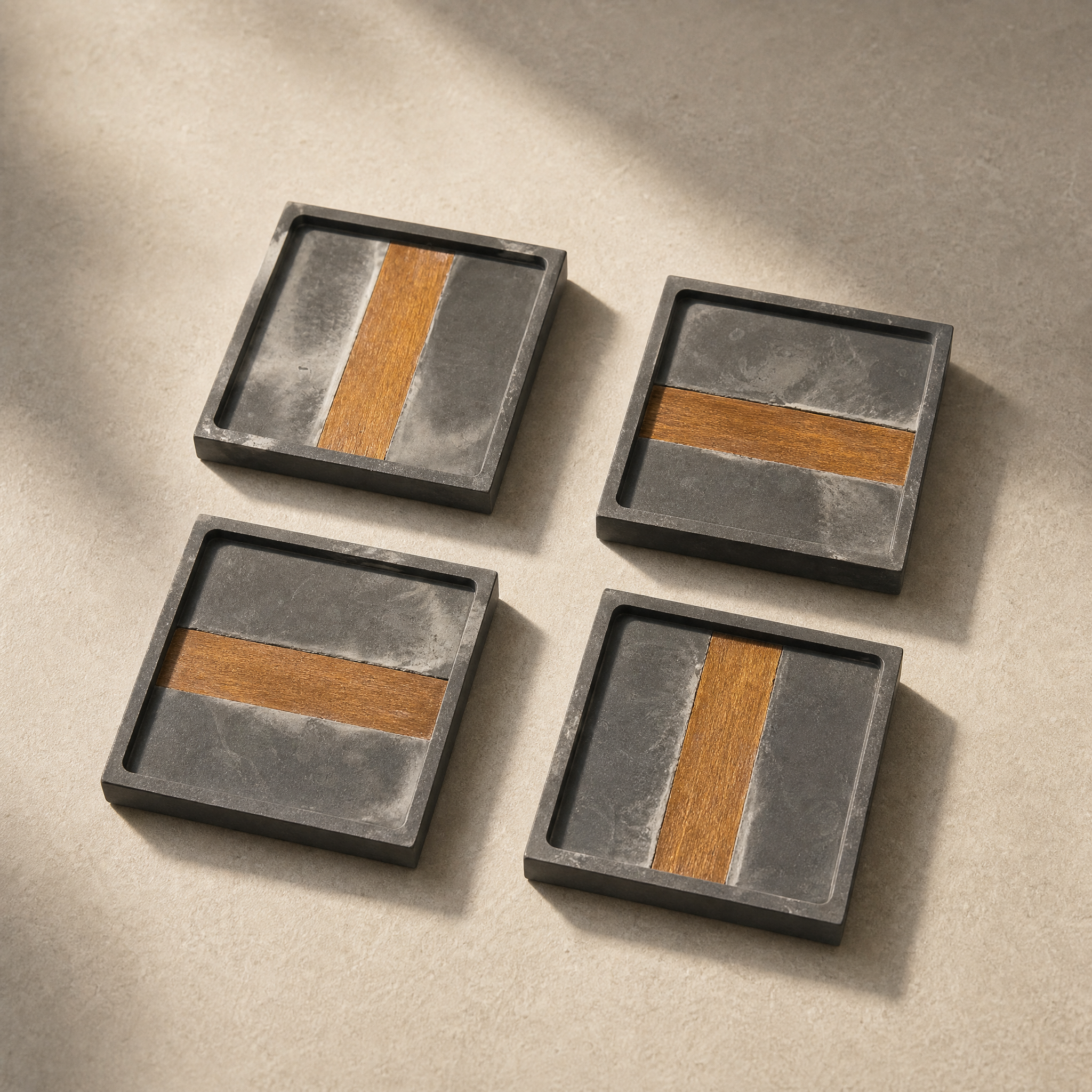 Inlay Coaster Set - Aurora House Candle Company