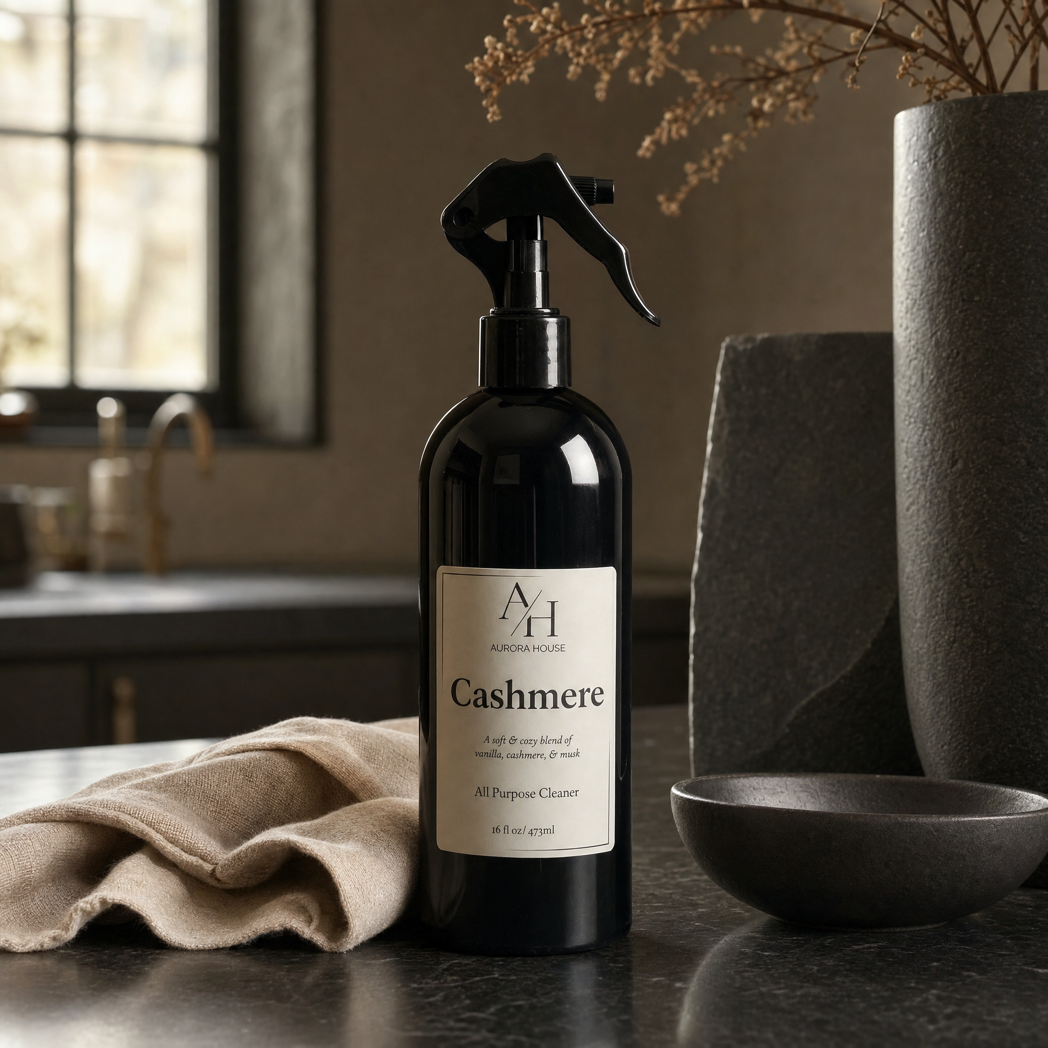 Aurora House luxury all purpose cleaner bottle with modern minimalist styling.