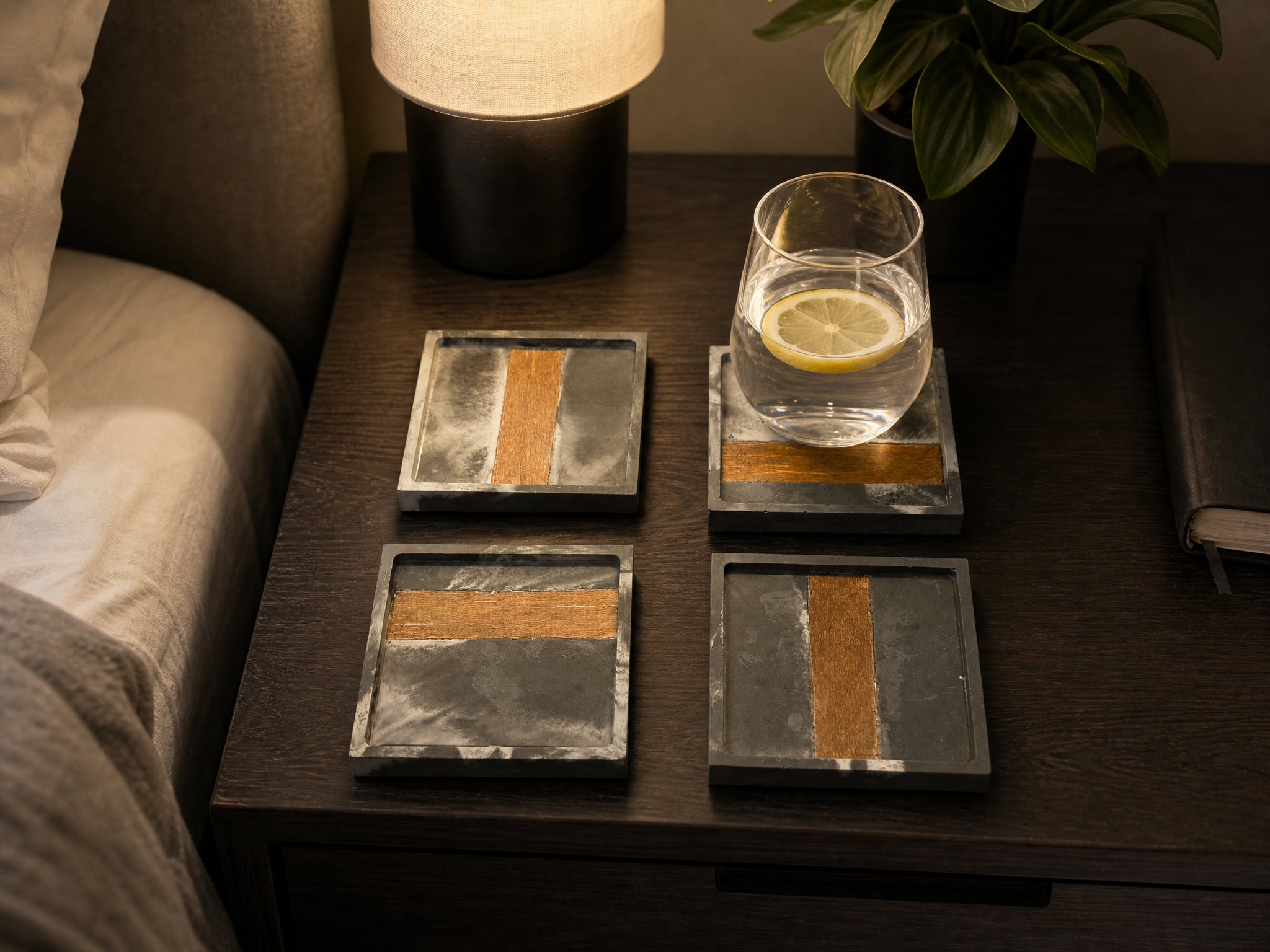 Inlay Coaster Set - Aurora House Candle Company