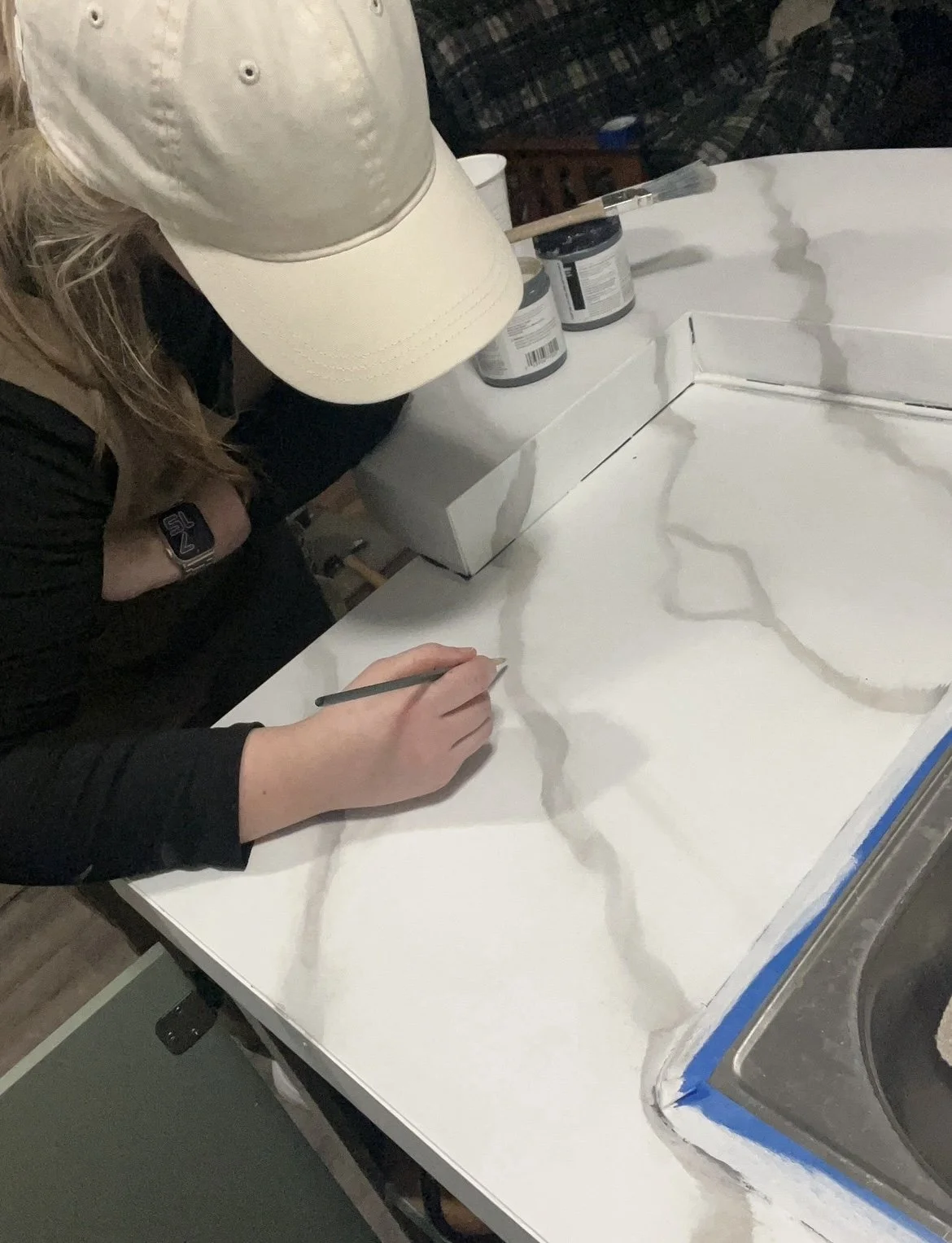Faux Marble Countertops on a Budget